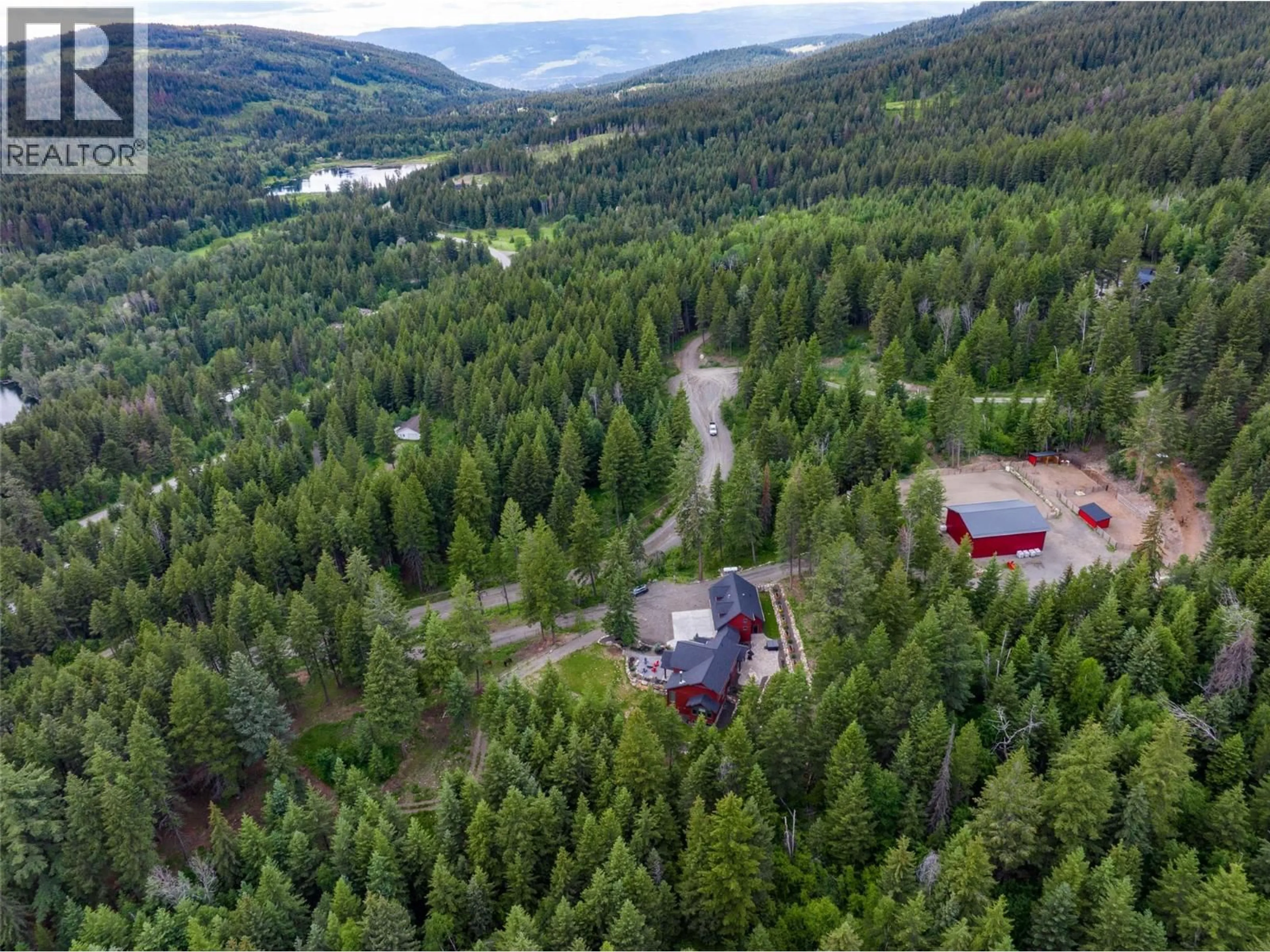A pic from outside/outdoor area/front of a property/back of a property/a pic from drone, forest/trees view for 6560 FAWNHILL ROAD, Kamloops British Columbia V0E1Z0
