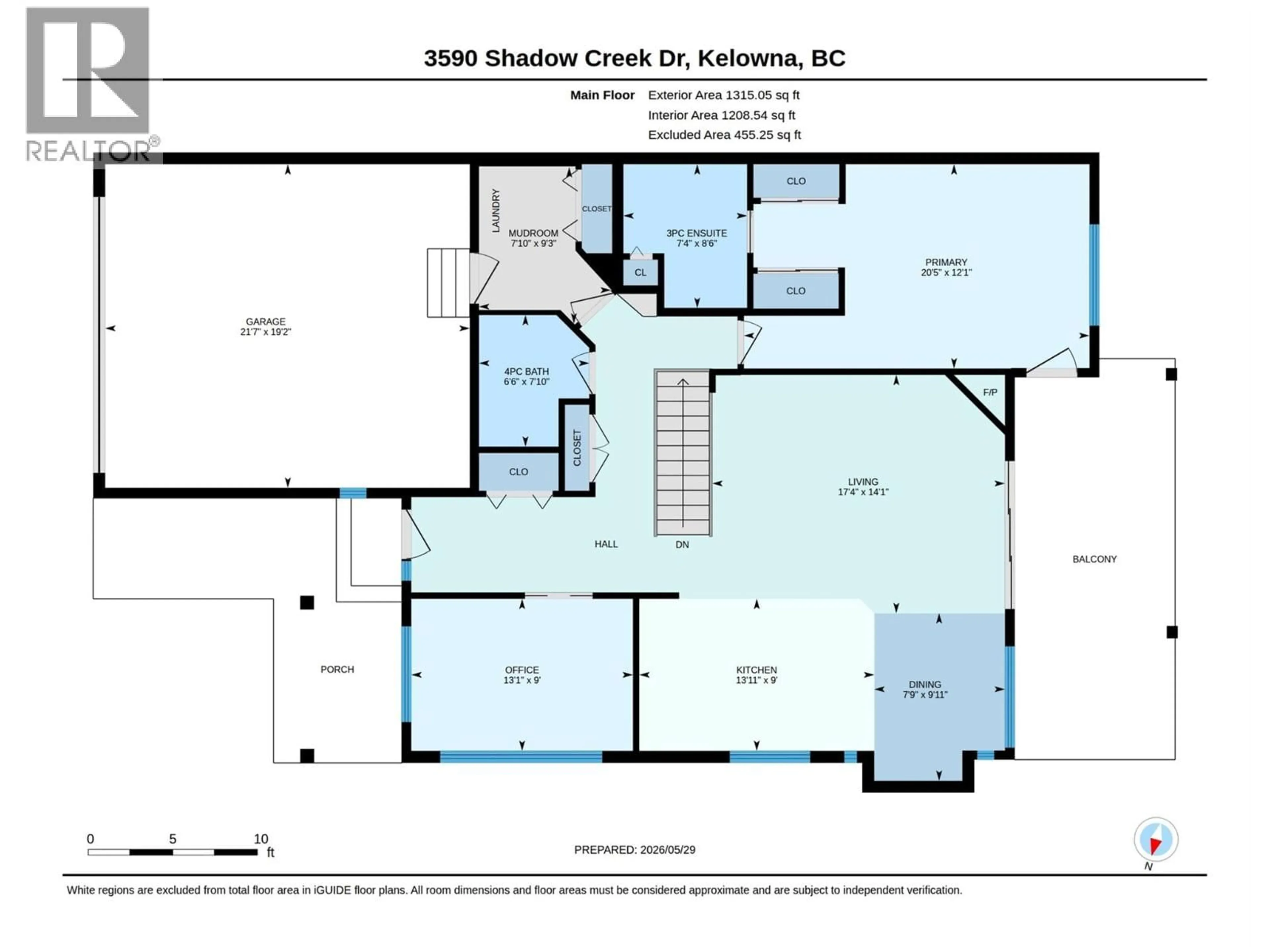 Floor plan for 3590 SHADOW CREEK DRIVE, Kelowna British Columbia V1X8A7