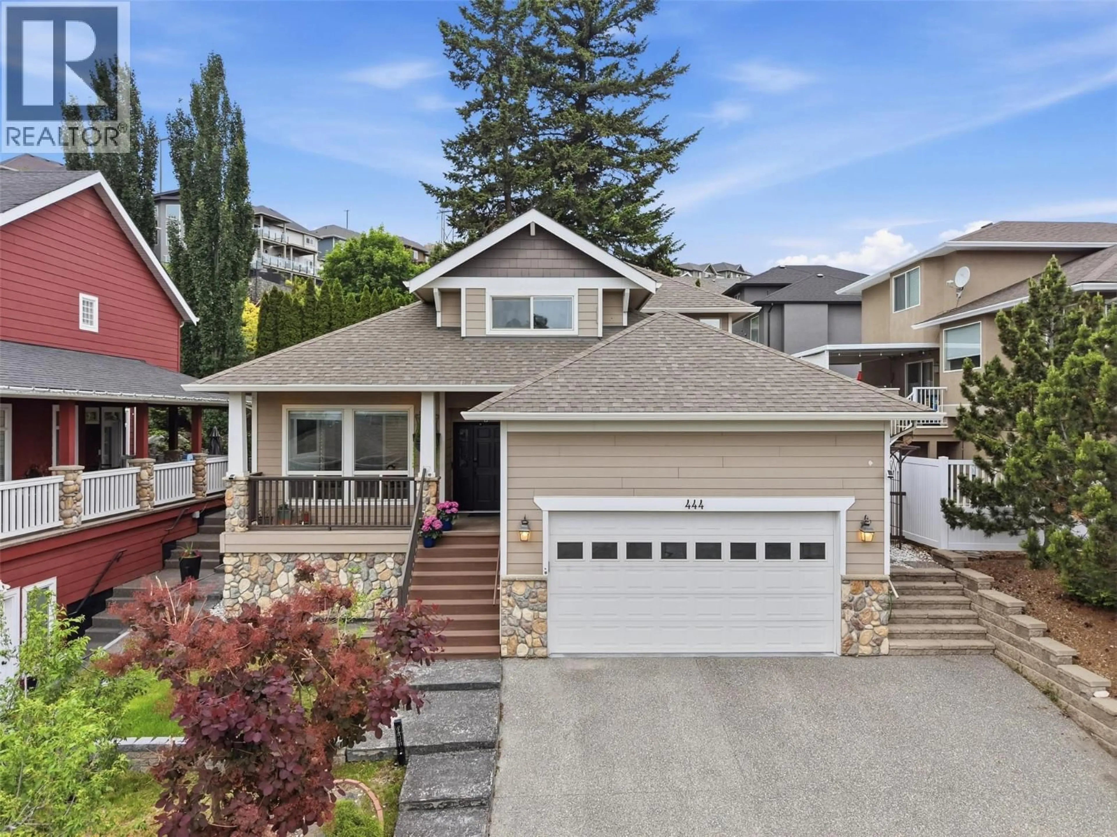 Home with vinyl exterior material, street for 444 AZURE PLACE, Kamloops British Columbia V2E2R2