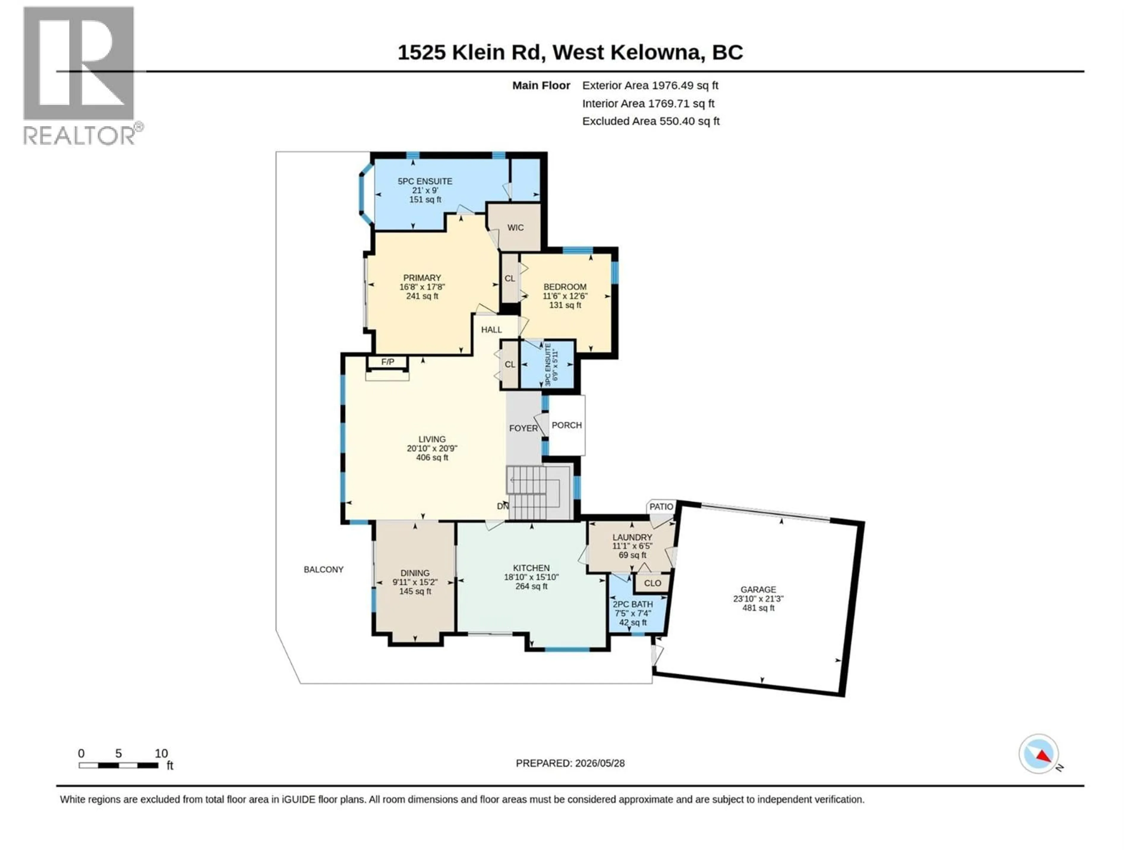 Floor plan for 1525 KLEIN ROAD, West Kelowna British Columbia V1Z3H5