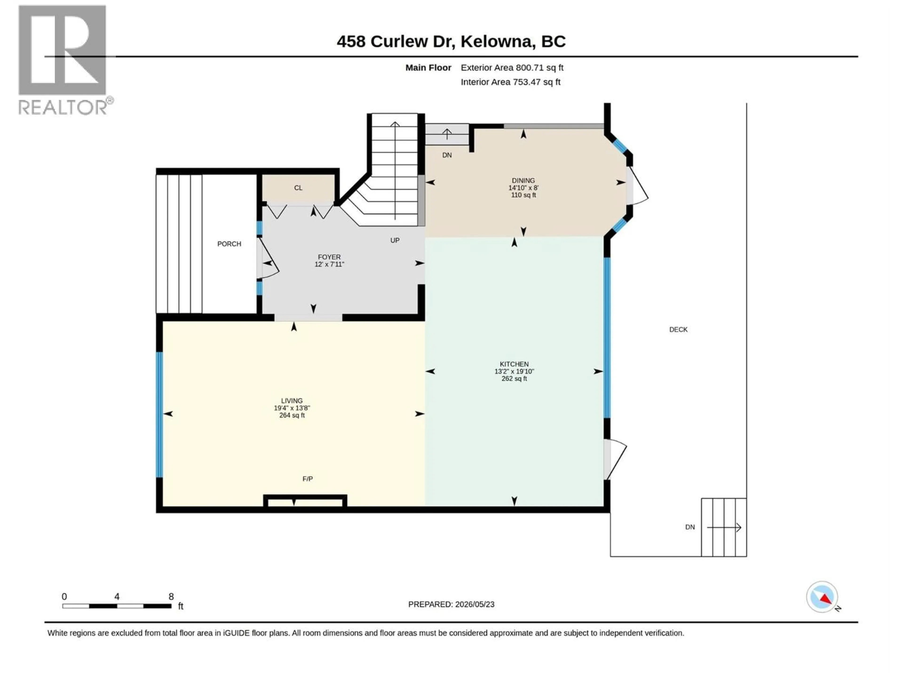 Floor plan for 458 CURLEW DRIVE, Kelowna British Columbia V1W4L1