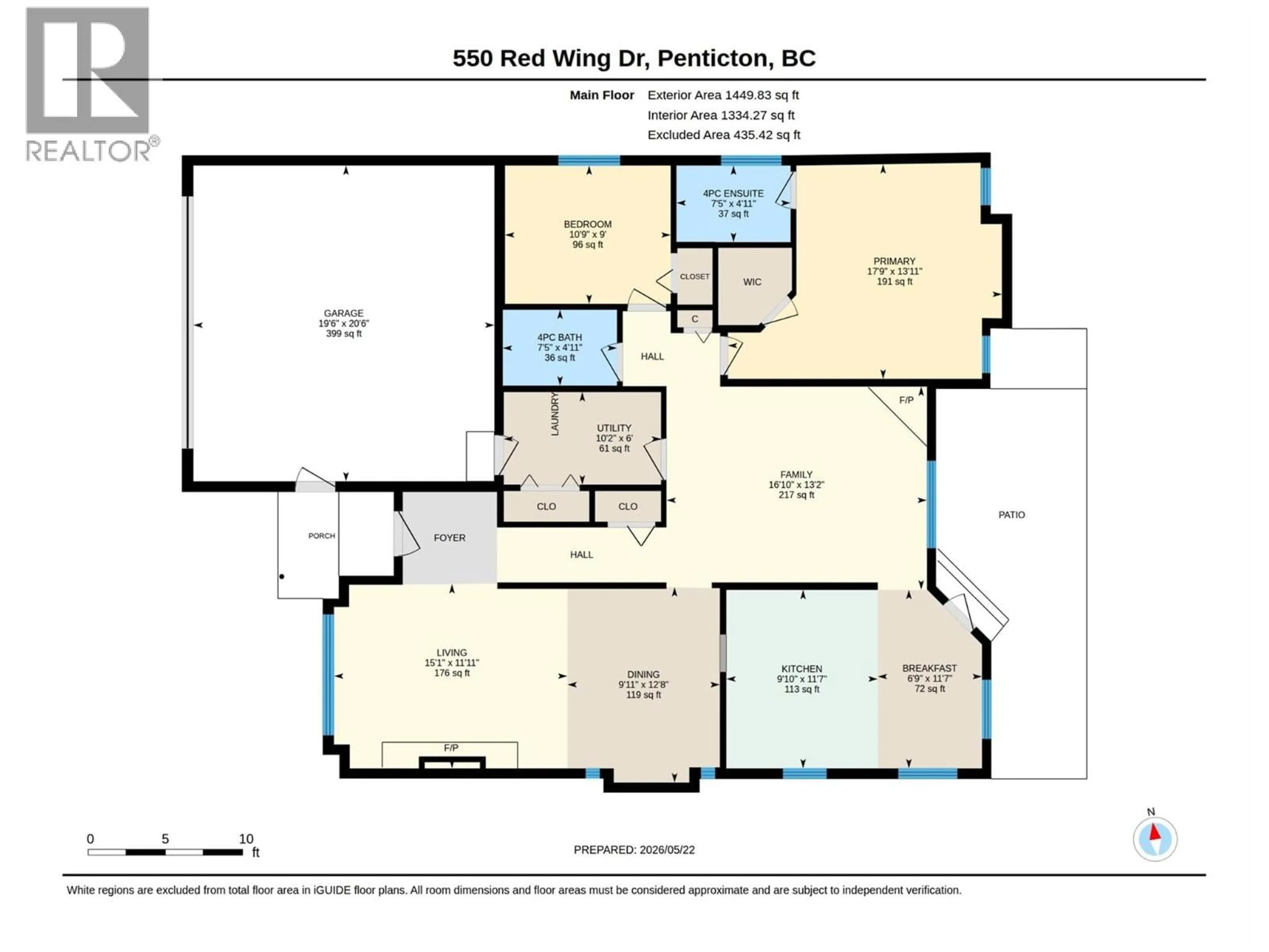 Floor plan for 550 RED WING DRIVE, Penticton British Columbia V2A8N7