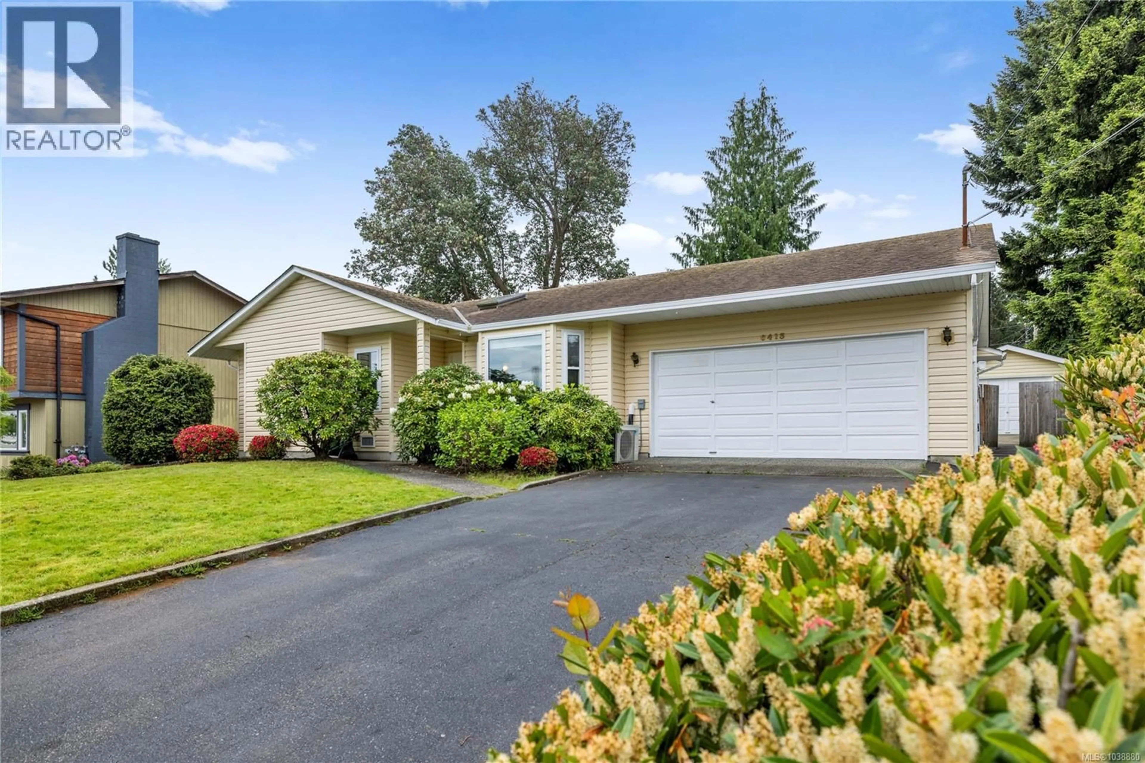 Home with vinyl exterior material, street for 6413 DOVER ROAD, Nanaimo British Columbia V9V1A7