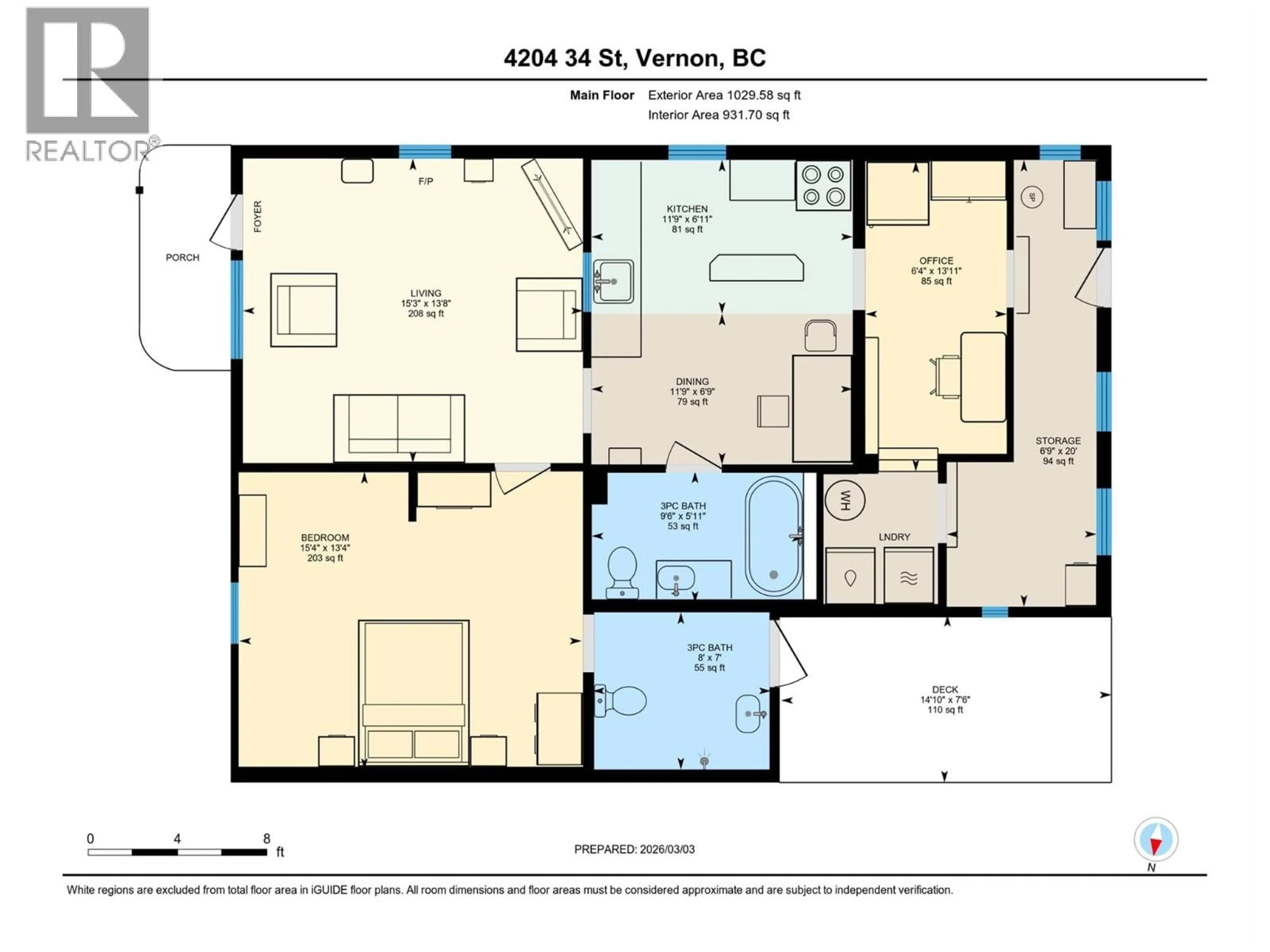 Floor plan for 4204 34 STREET, Vernon British Columbia V1T5Y4