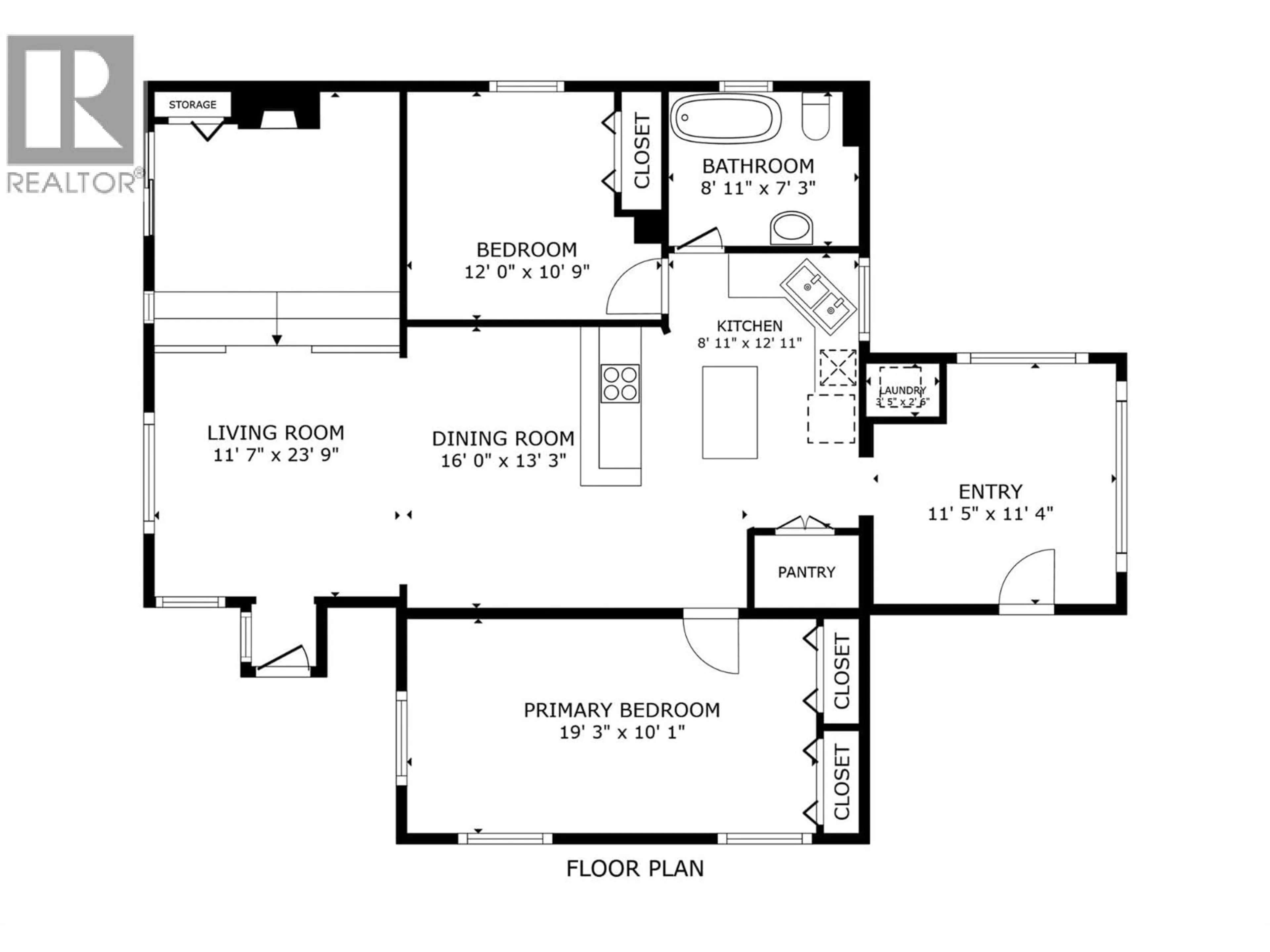 Floor plan for 1967 ABBOTT STREET, Kelowna British Columbia V1Y1B8