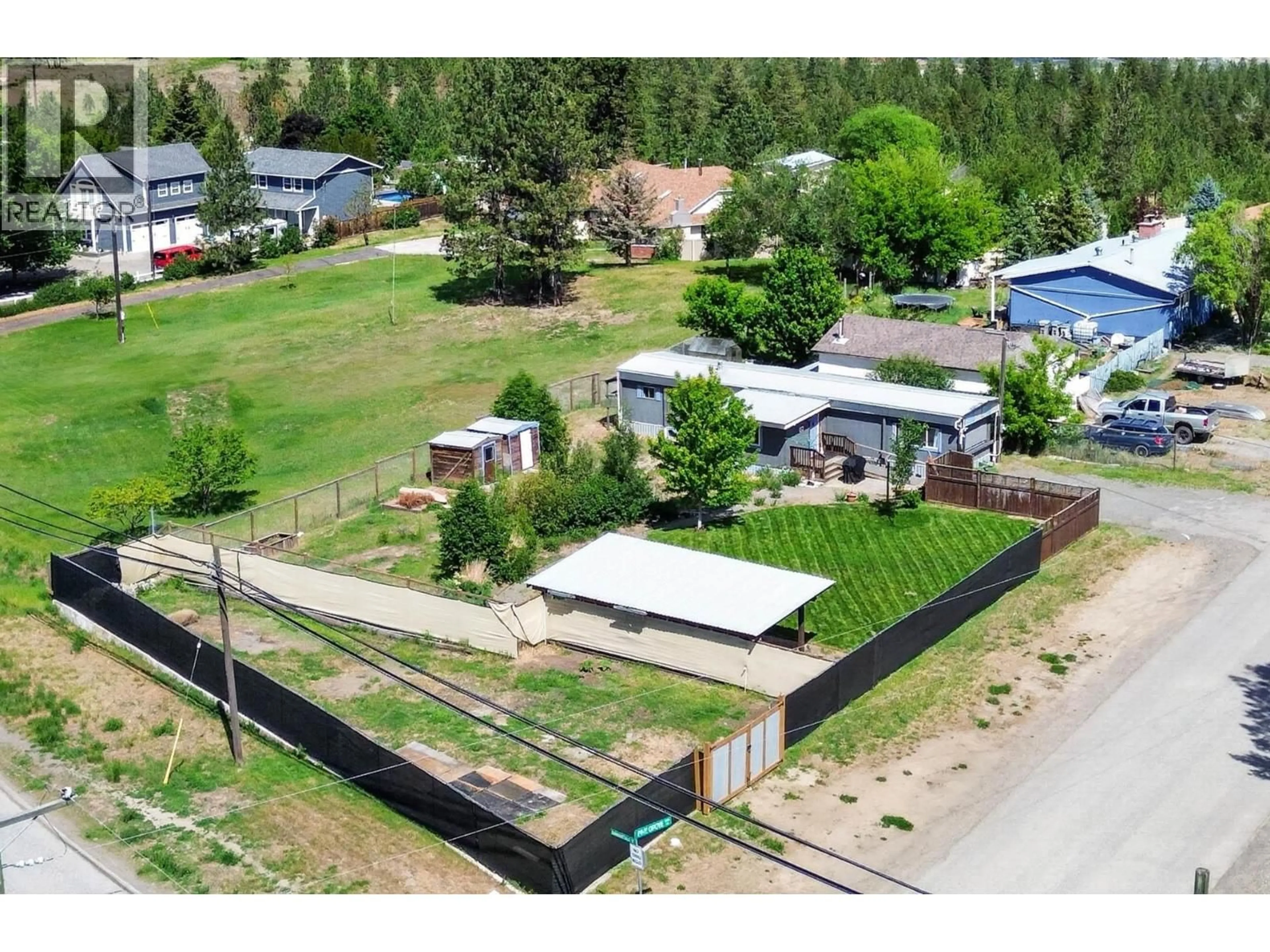 A pic from outside/outdoor area/front of a property/back of a property/a pic from drone, street for 1299 PINEGROVE ROAD, Kamloops British Columbia V2C6V6