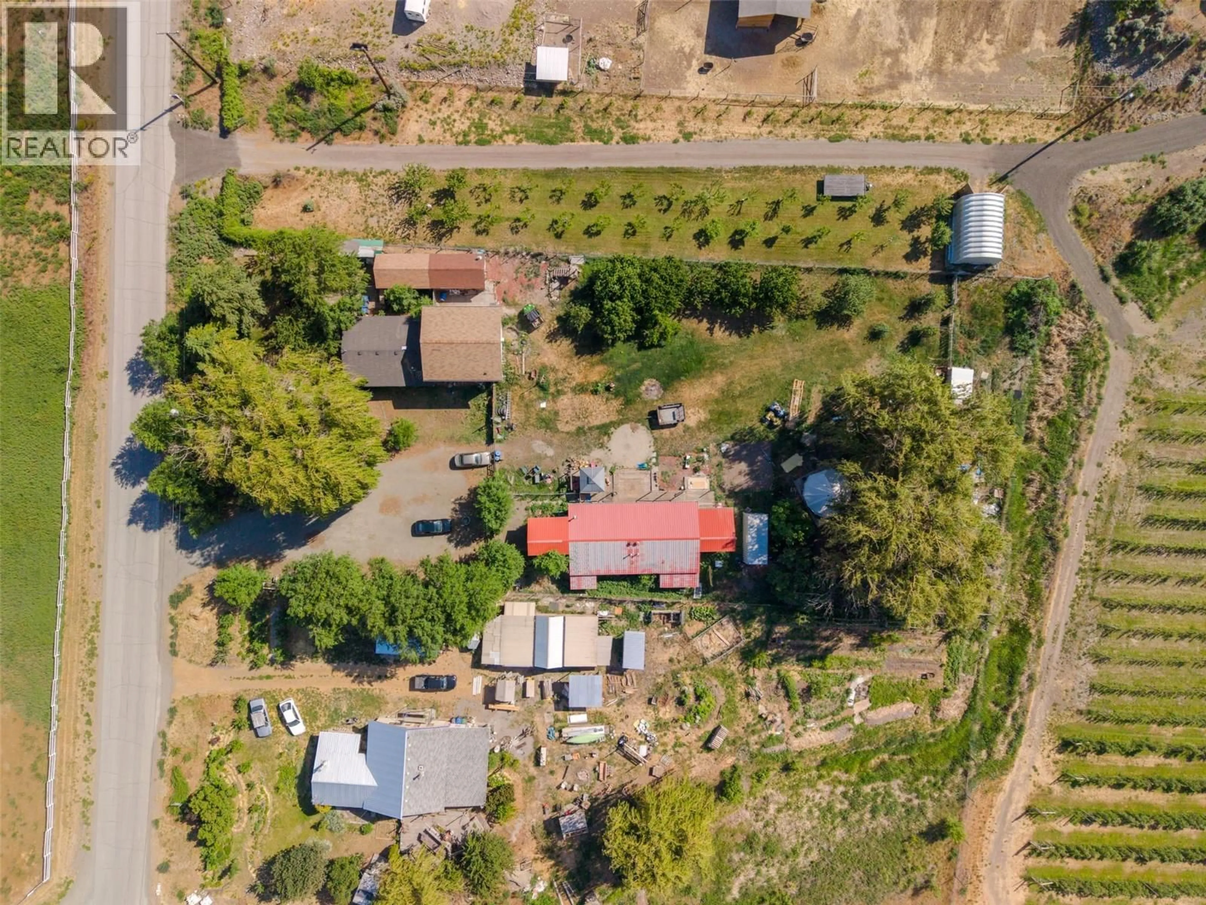 A pic from outside/outdoor area/front of a property/back of a property/a pic from drone, unknown for 800 COULTHARD ROAD, Cawston British Columbia V0X1C2