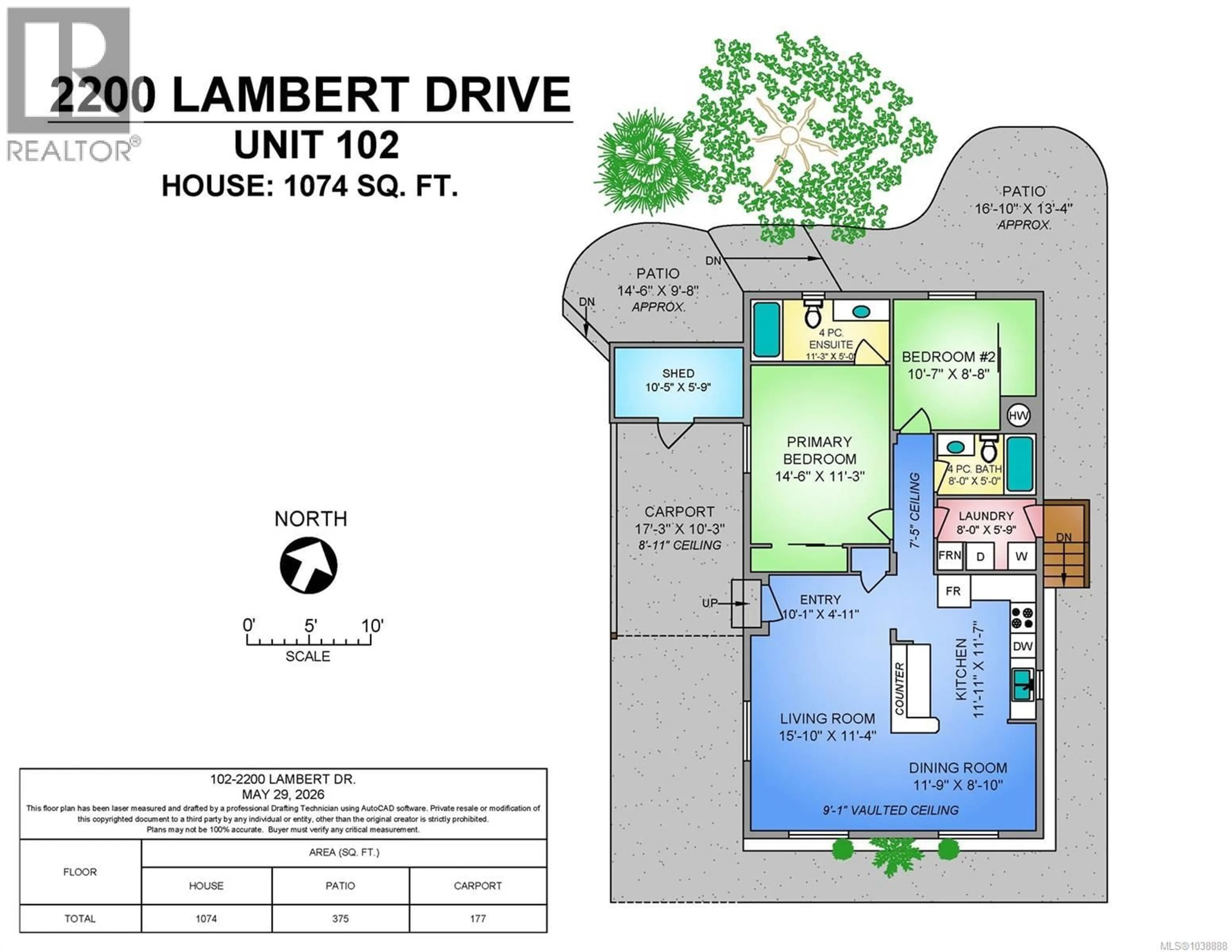 Floor plan for 102 - 2200 LAMBERT DRIVE, Courtenay British Columbia V9N9E1