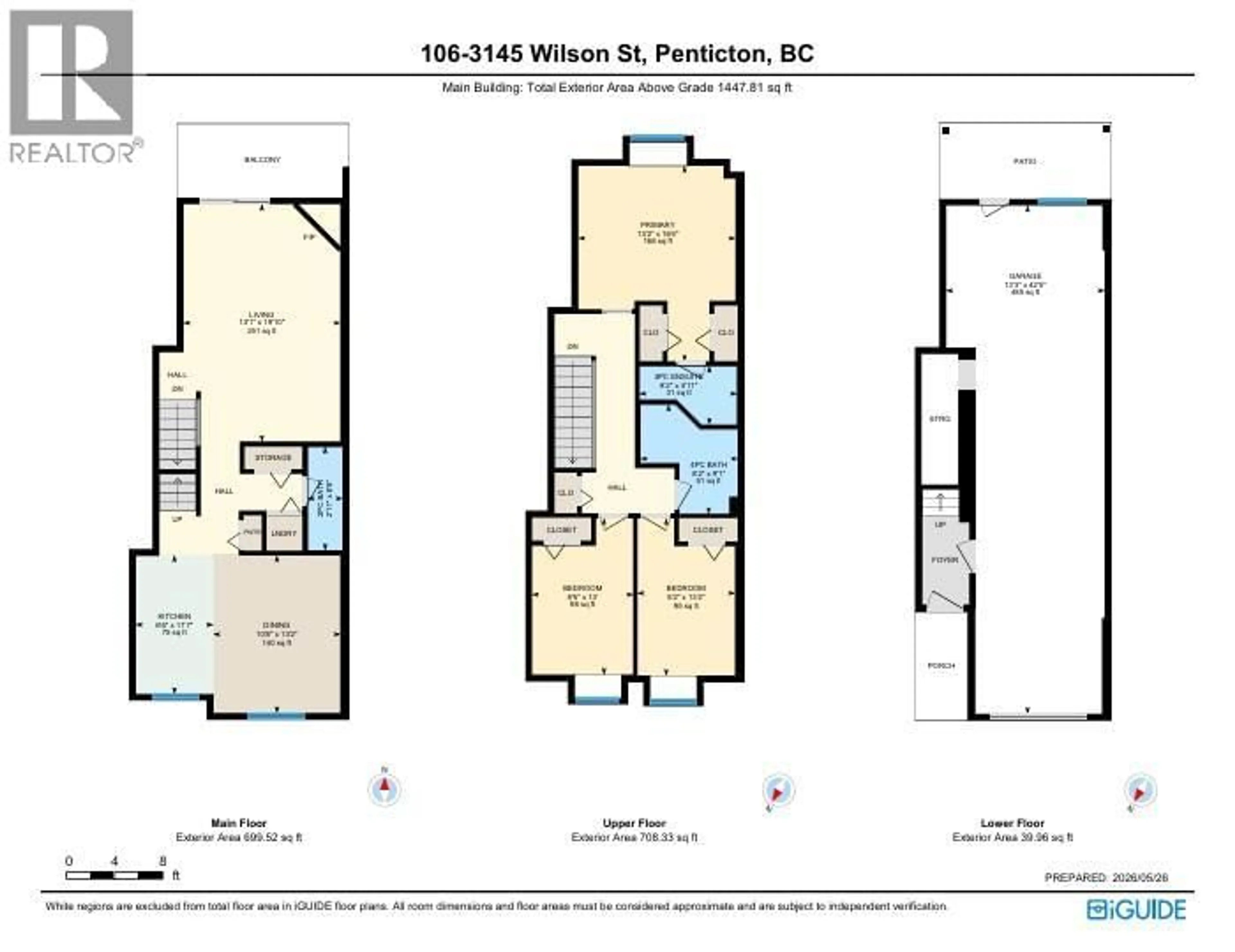 Floor plan for 106 - 3145 WILSON STREET, Penticton British Columbia V2A5Y6