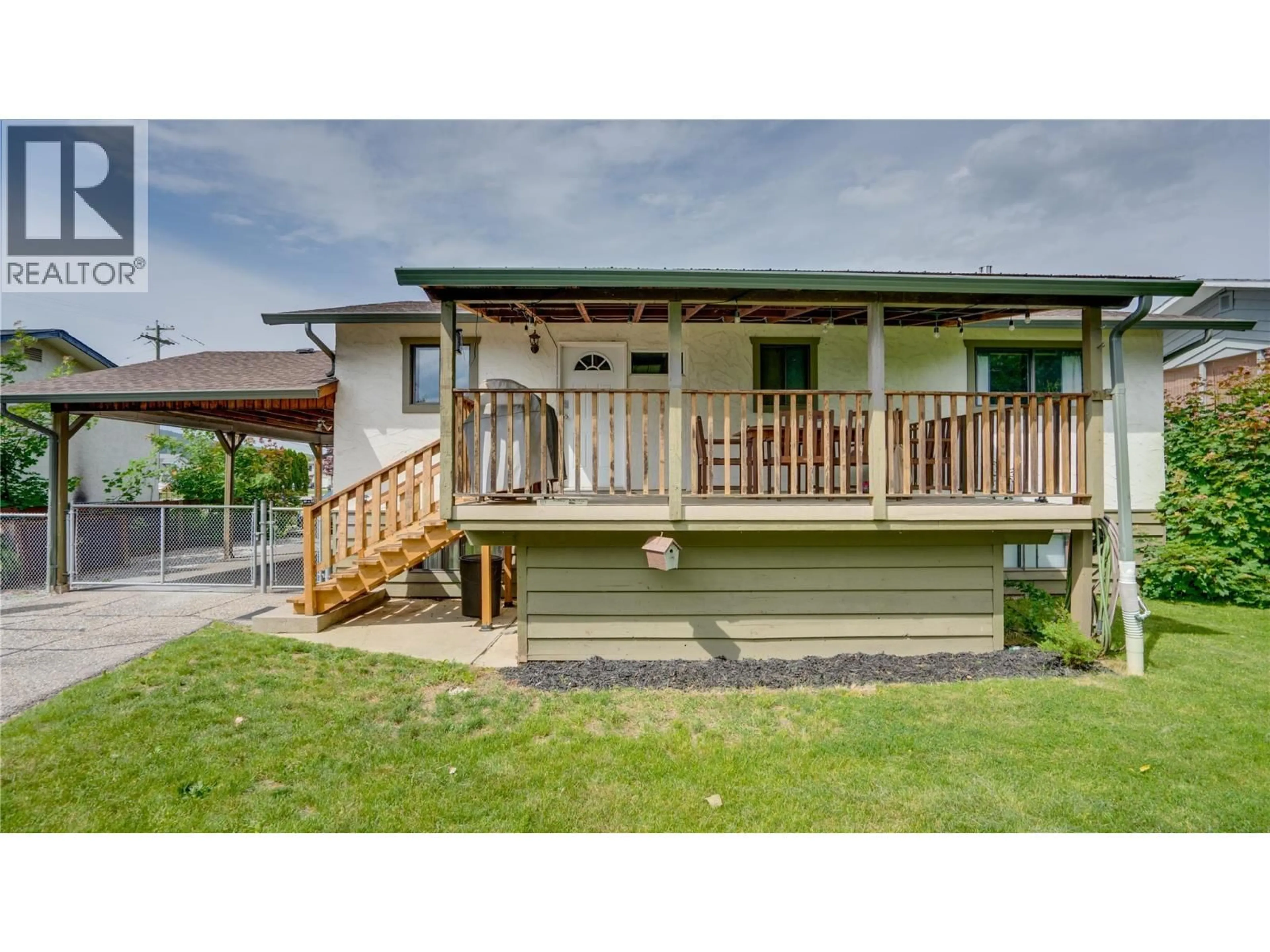 Home with vinyl exterior material, street for 308 LARSEN AVENUE, Enderby British Columbia V0E1V2