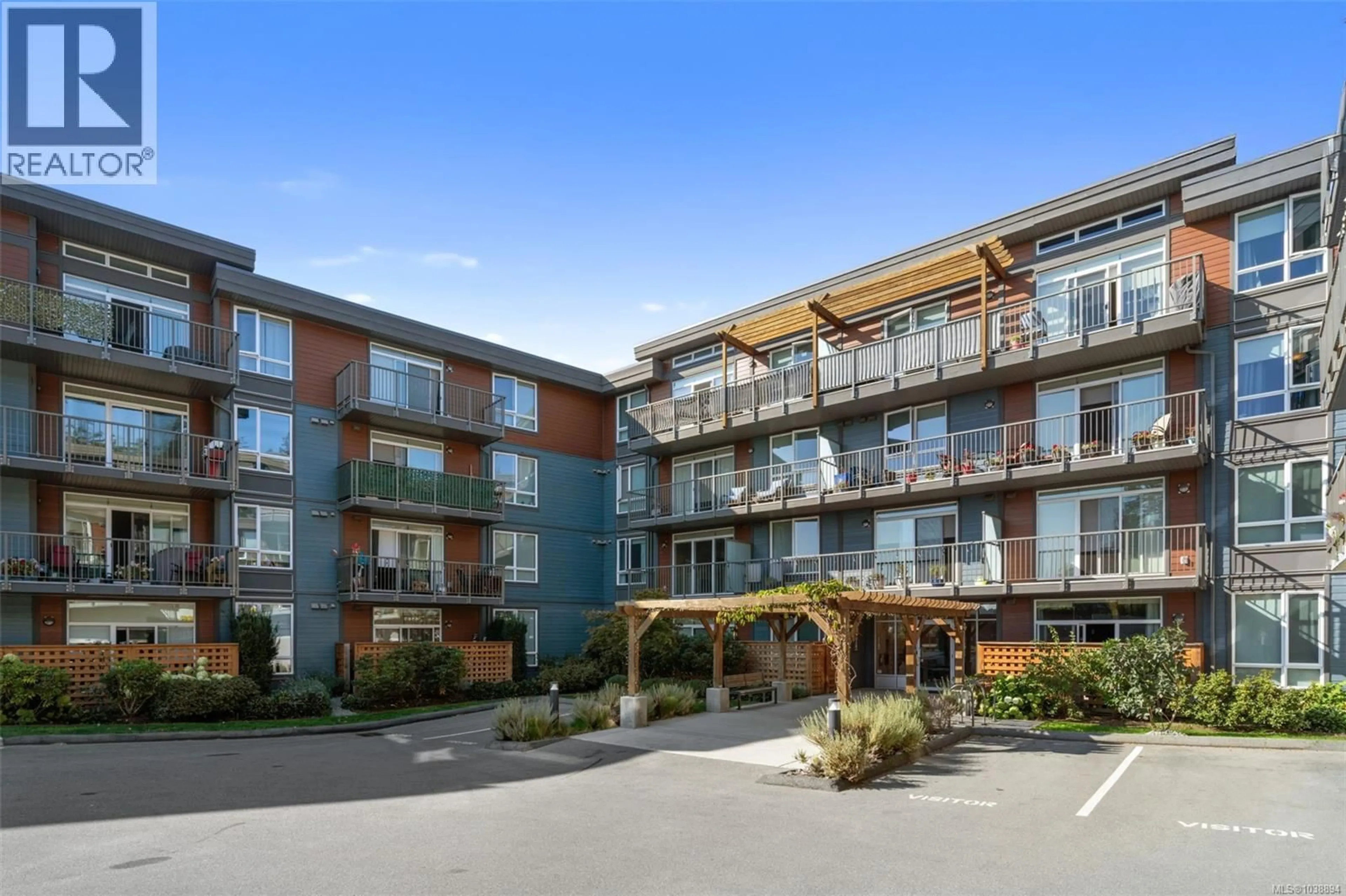 A pic from outside/outdoor area/front of a property/back of a property/a pic from drone, building for 311 - 110 PRESLEY PLACE, View Royal British Columbia V9B0Z1