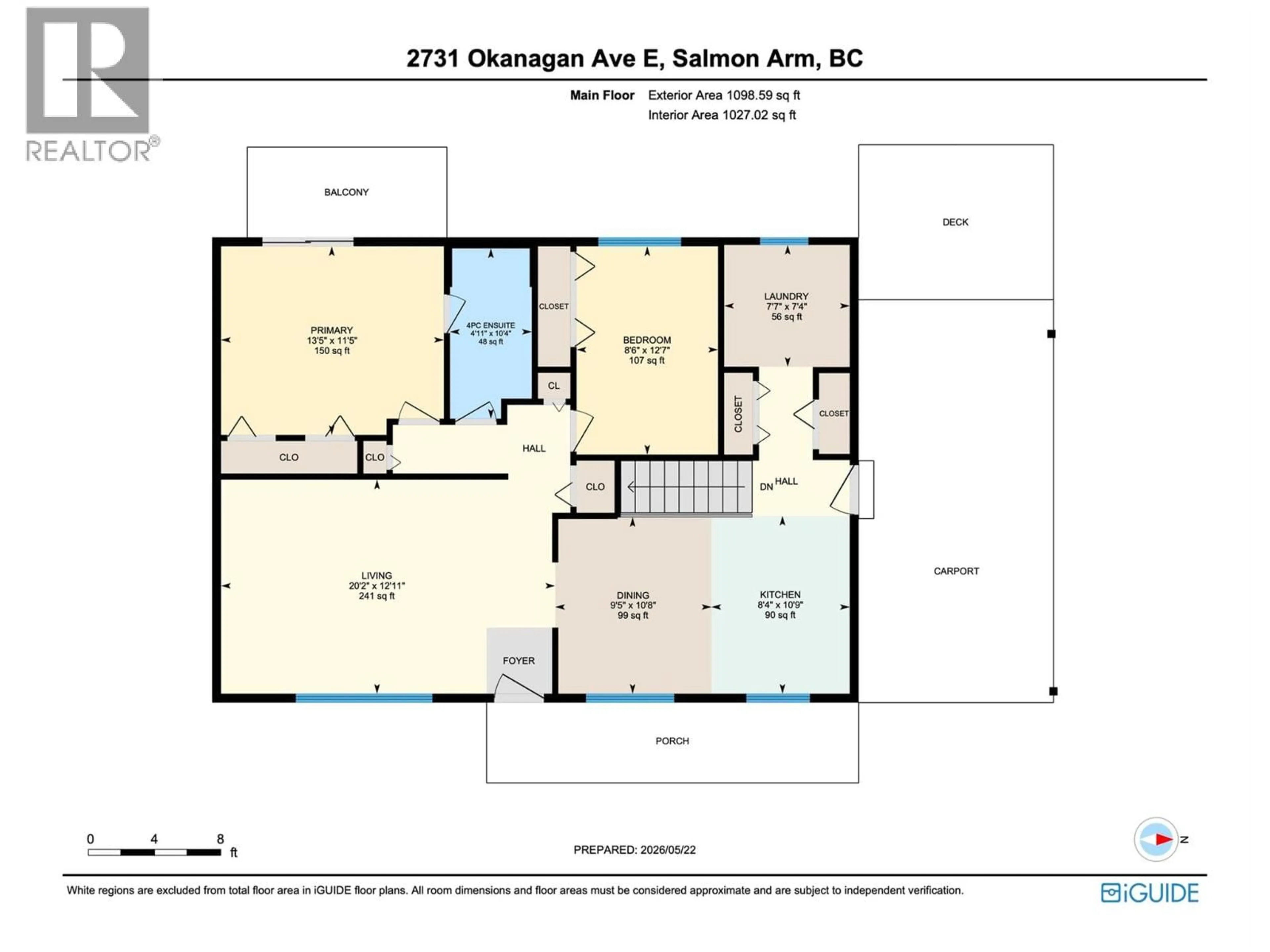 Floor plan for 2731 OKANAGAN AVENUE NORTHEAST, Salmon Arm British Columbia V1E2T1