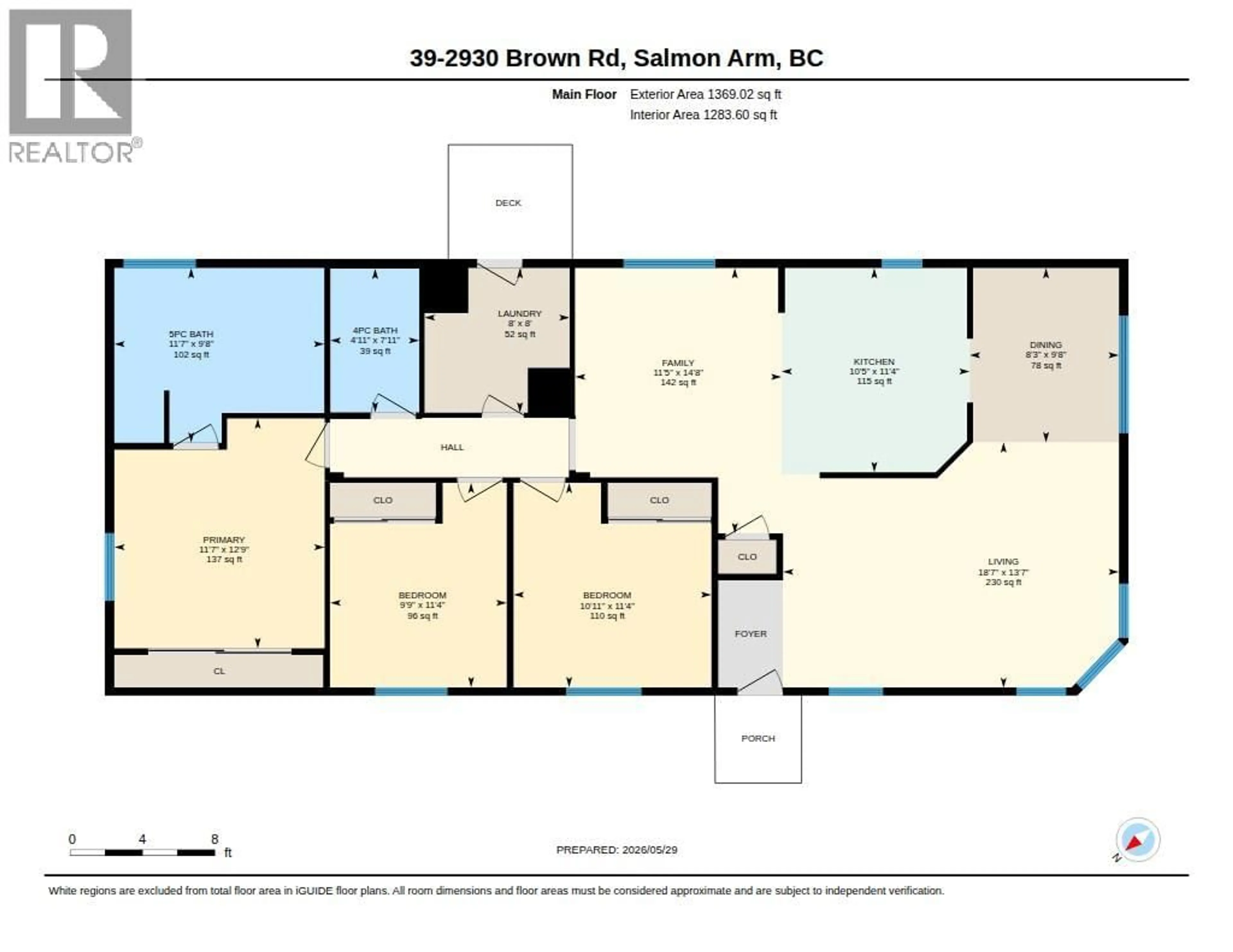 Floor plan for 39 - 2930 BROWN ROAD, Salmon Arm British Columbia V1E4M1