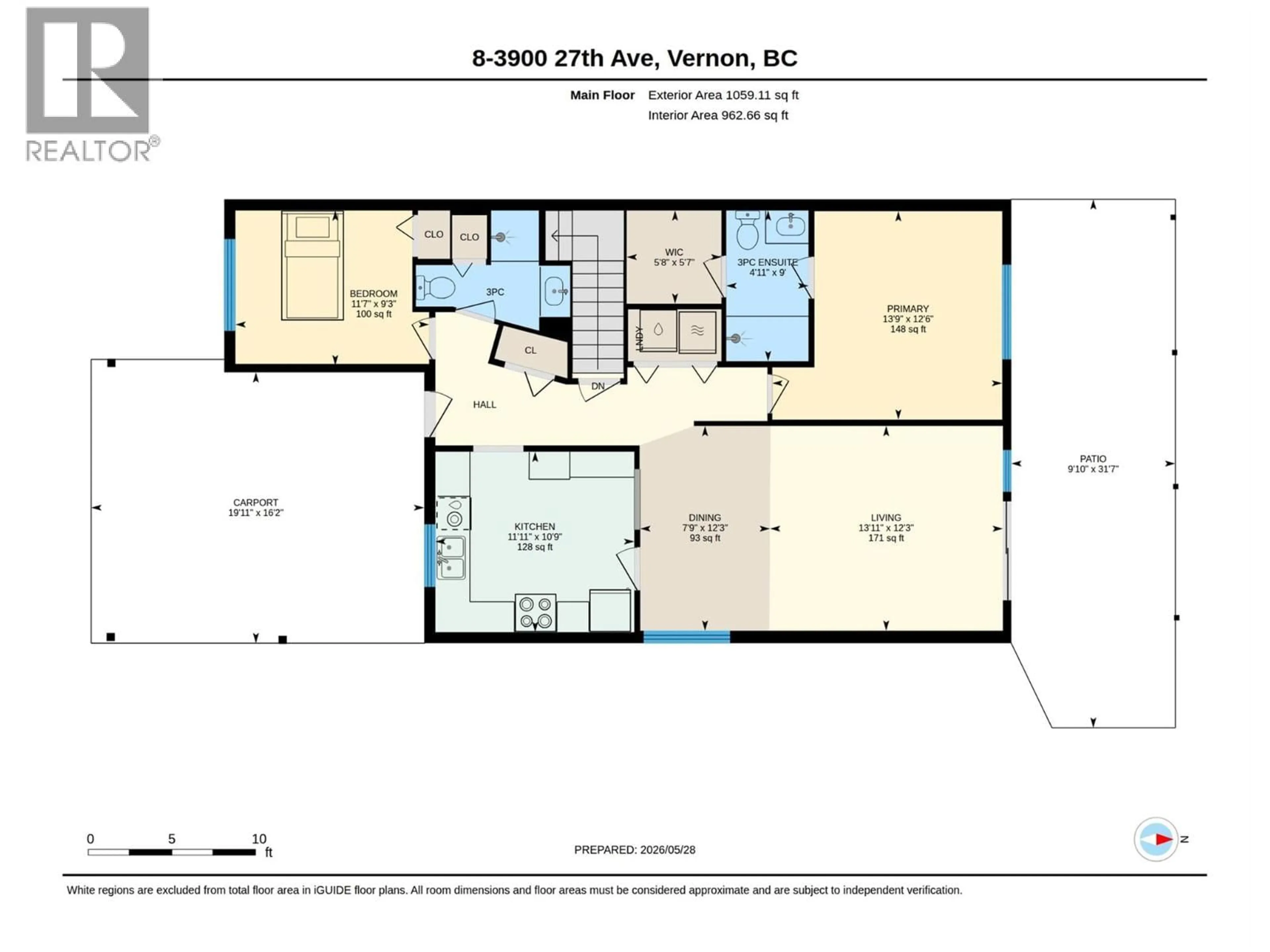 Floor plan for 8 - 3900 27 AVENUE, Vernon British Columbia V1T9E6