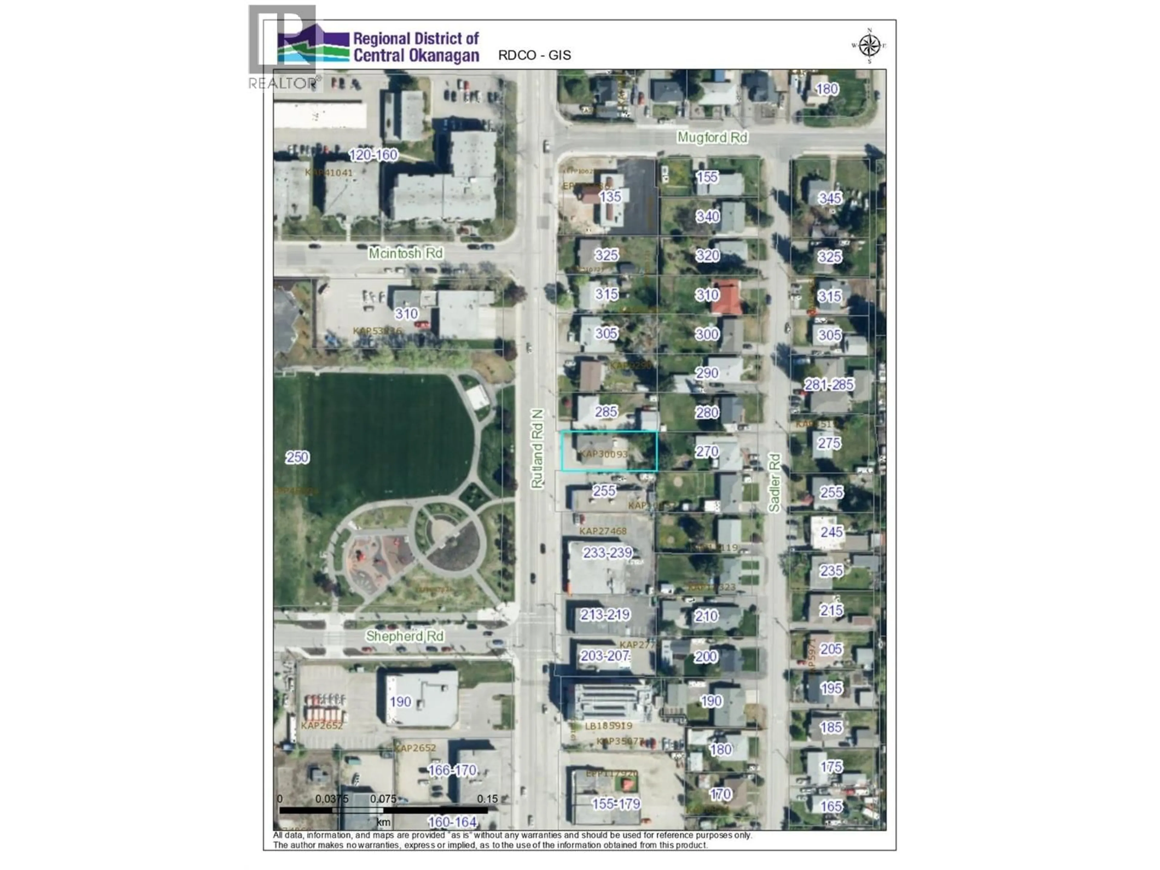 Picture of a map for 275 RUTLAND ROAD NORTH, Kelowna British Columbia V1X3B1