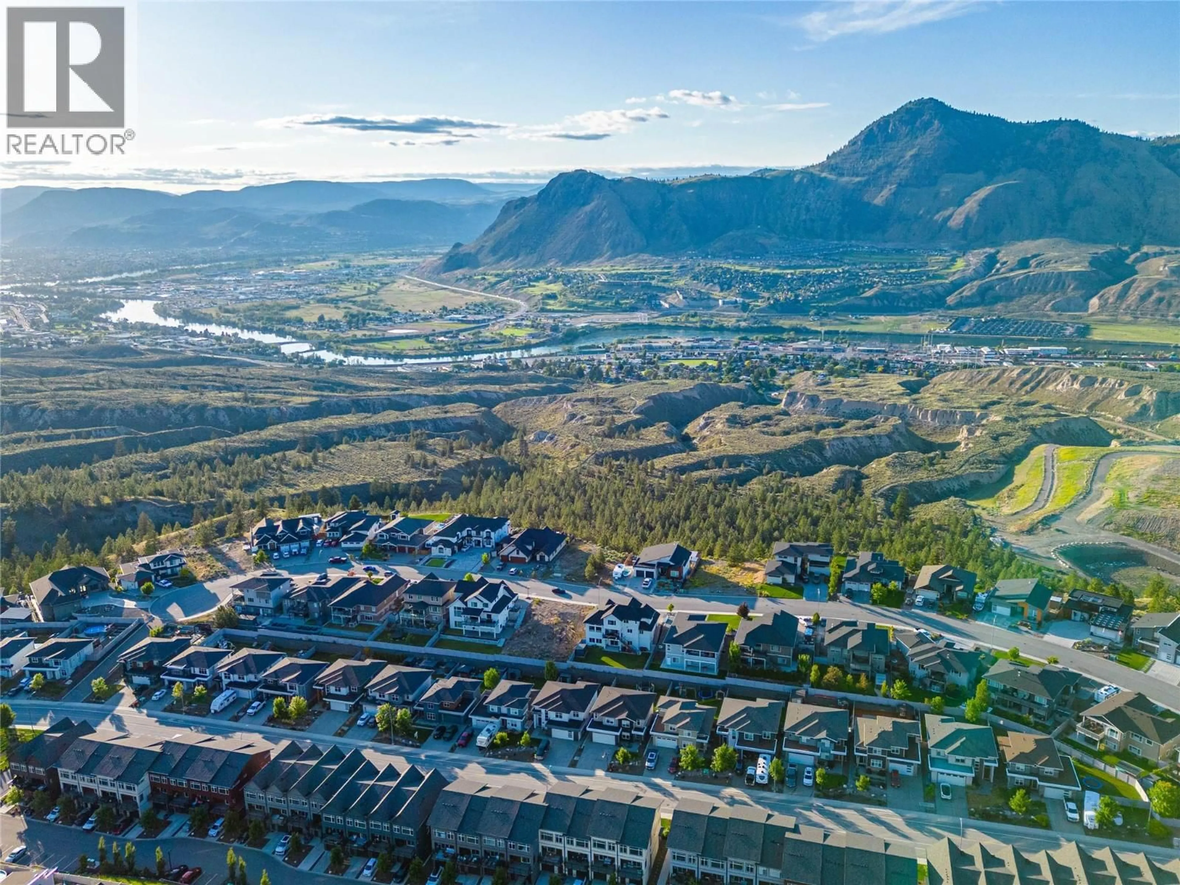 A pic from outside/outdoor area/front of a property/back of a property/a pic from drone, mountain view for 1896 QU'APPELLE BOULEVARD, Kamloops British Columbia V2E0C7