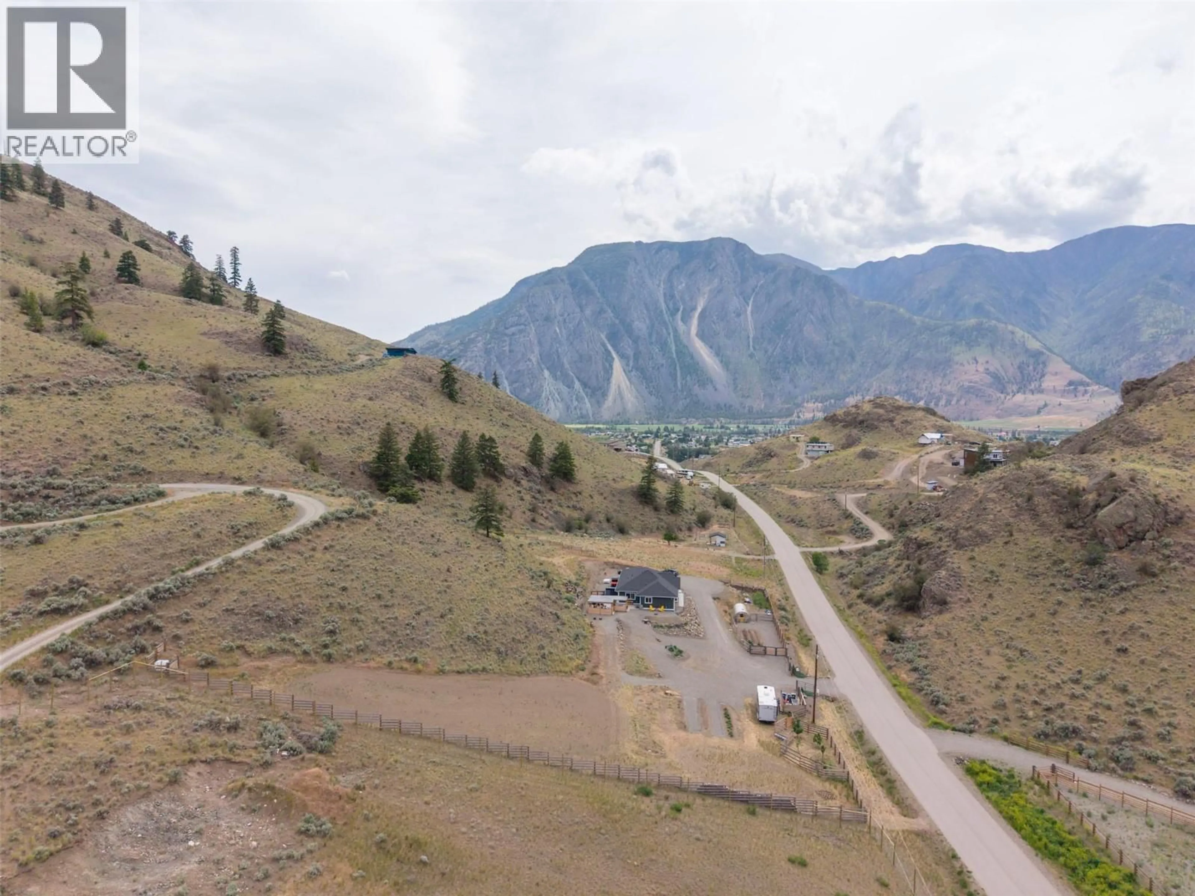 A pic from outside/outdoor area/front of a property/back of a property/a pic from drone, mountain view for 130 PIN CUSHION TRAIL, Keremeos British Columbia V0X1N0