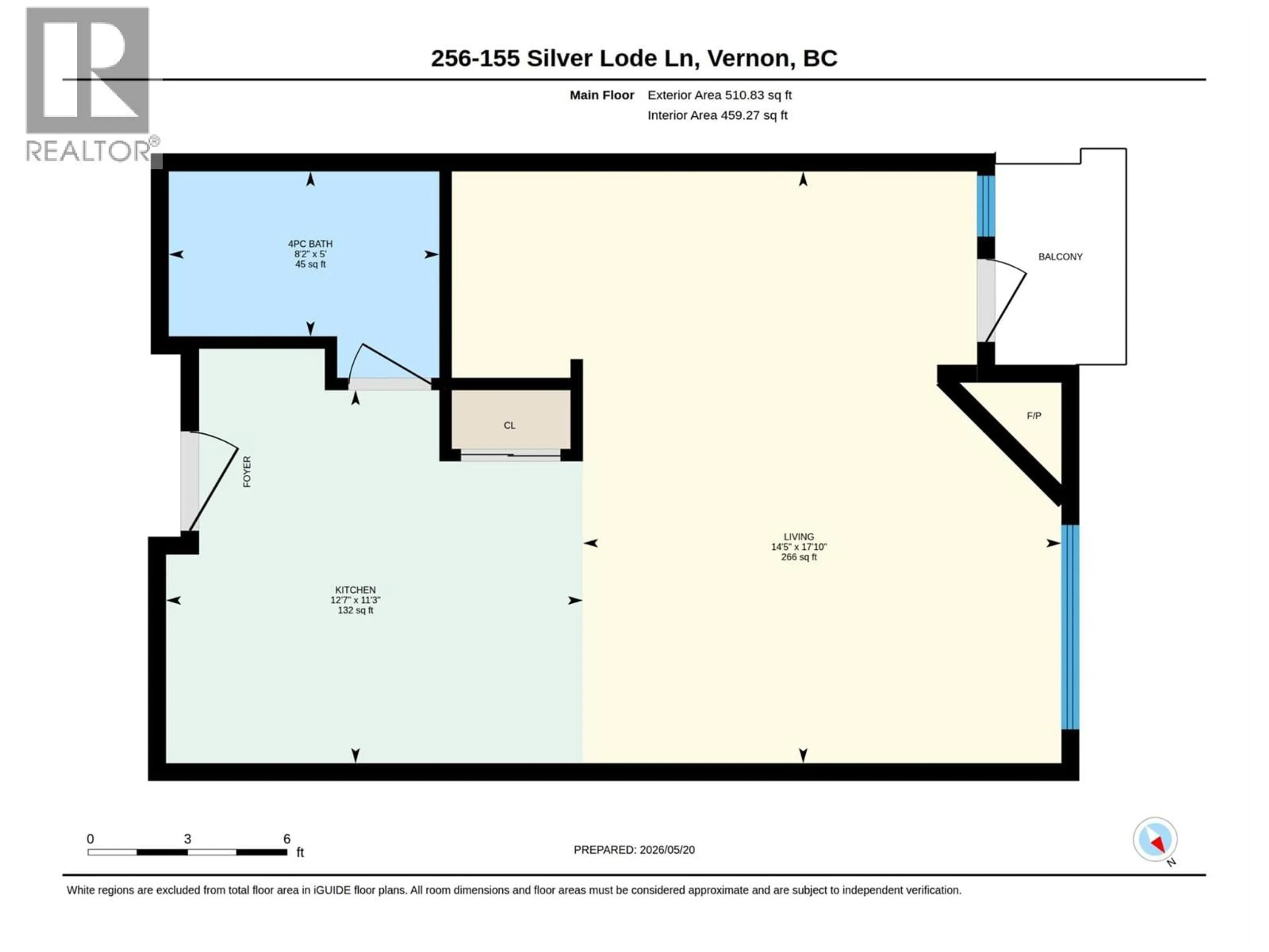 Floor plan for 256 - 155 SILVER LODE LANE, Vernon British Columbia V1B3M1