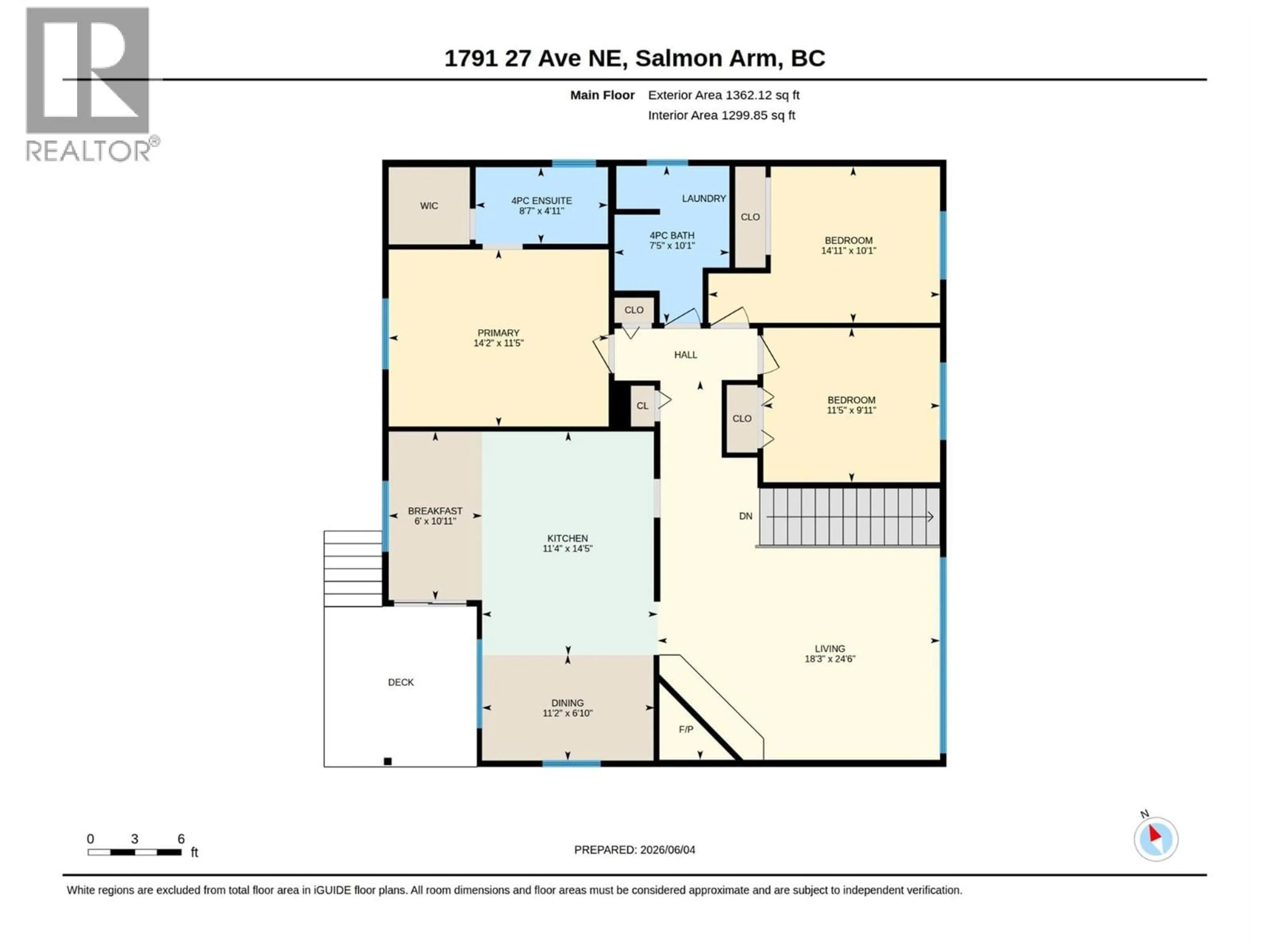 Floor plan for 1791 27 AVENUE NORTHEAST, Salmon Arm British Columbia V1E3X5