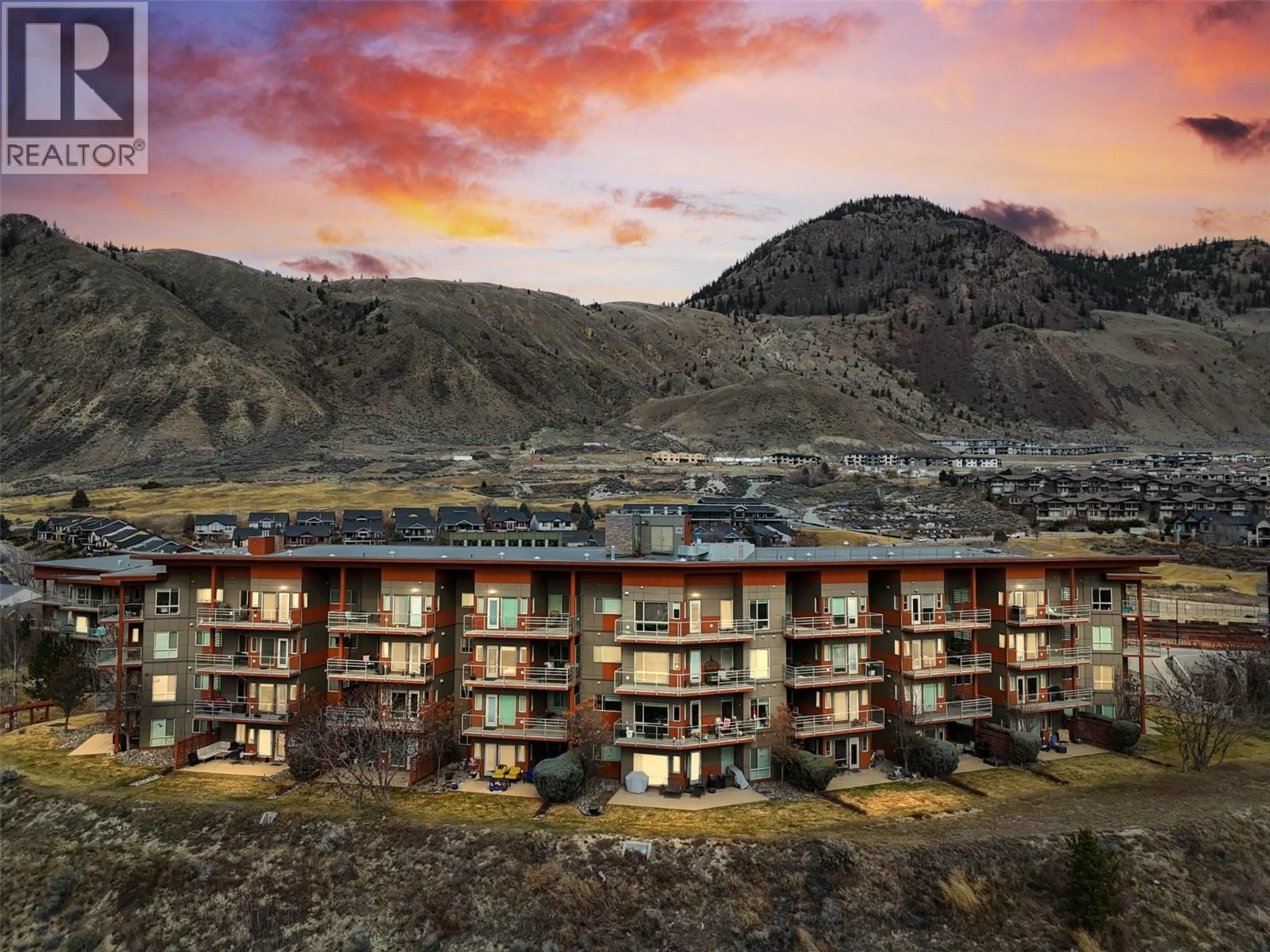 A pic from outside/outdoor area/front of a property/back of a property/a pic from drone, mountain view for 2117 - 1030 TALASA WAY, Kamloops British Columbia V2H0C3