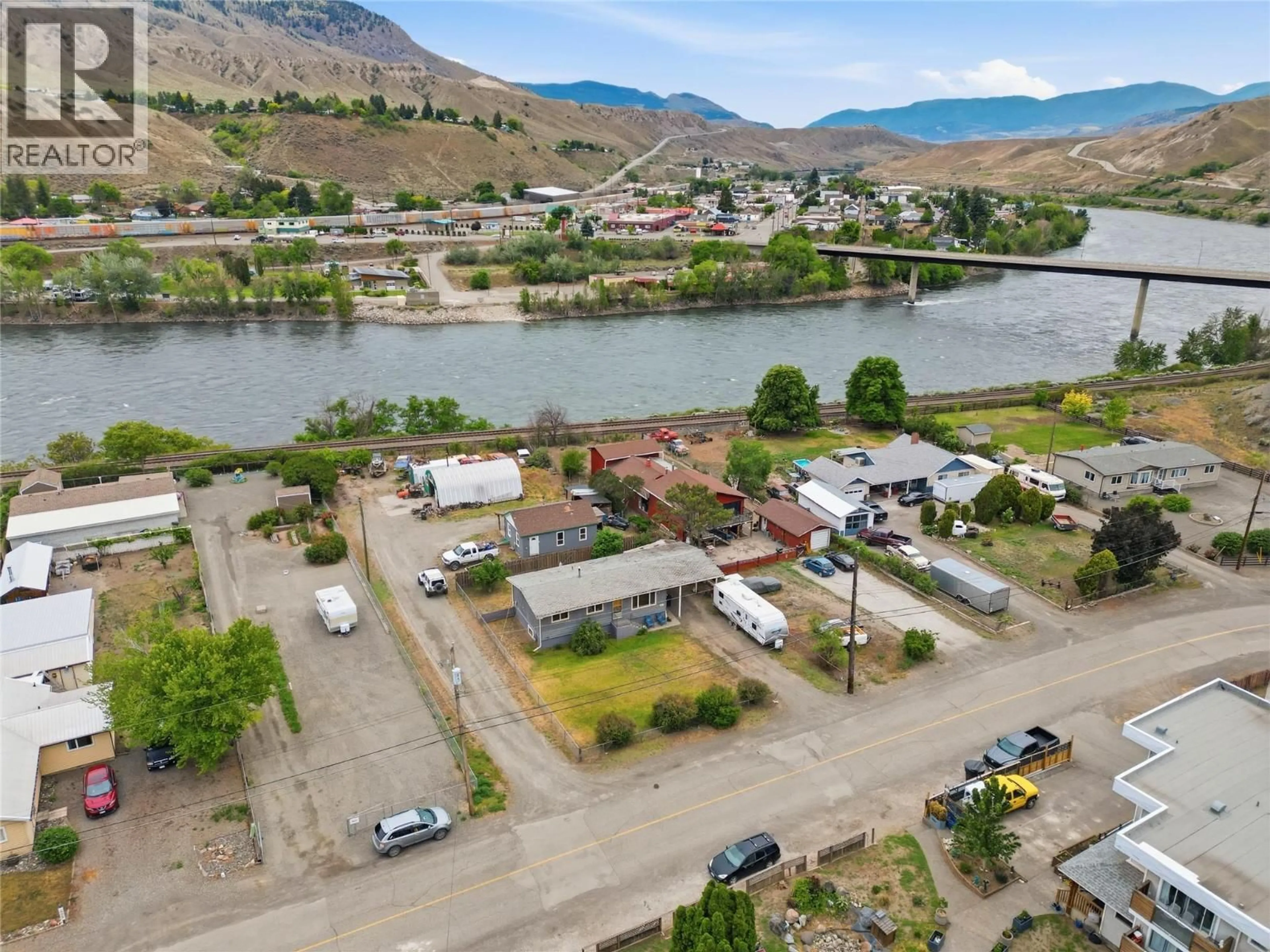 A pic from outside/outdoor area/front of a property/back of a property/a pic from drone, water/lake/river/ocean view for 421 TINGLEY STREET, Ashcroft British Columbia V0K1A0