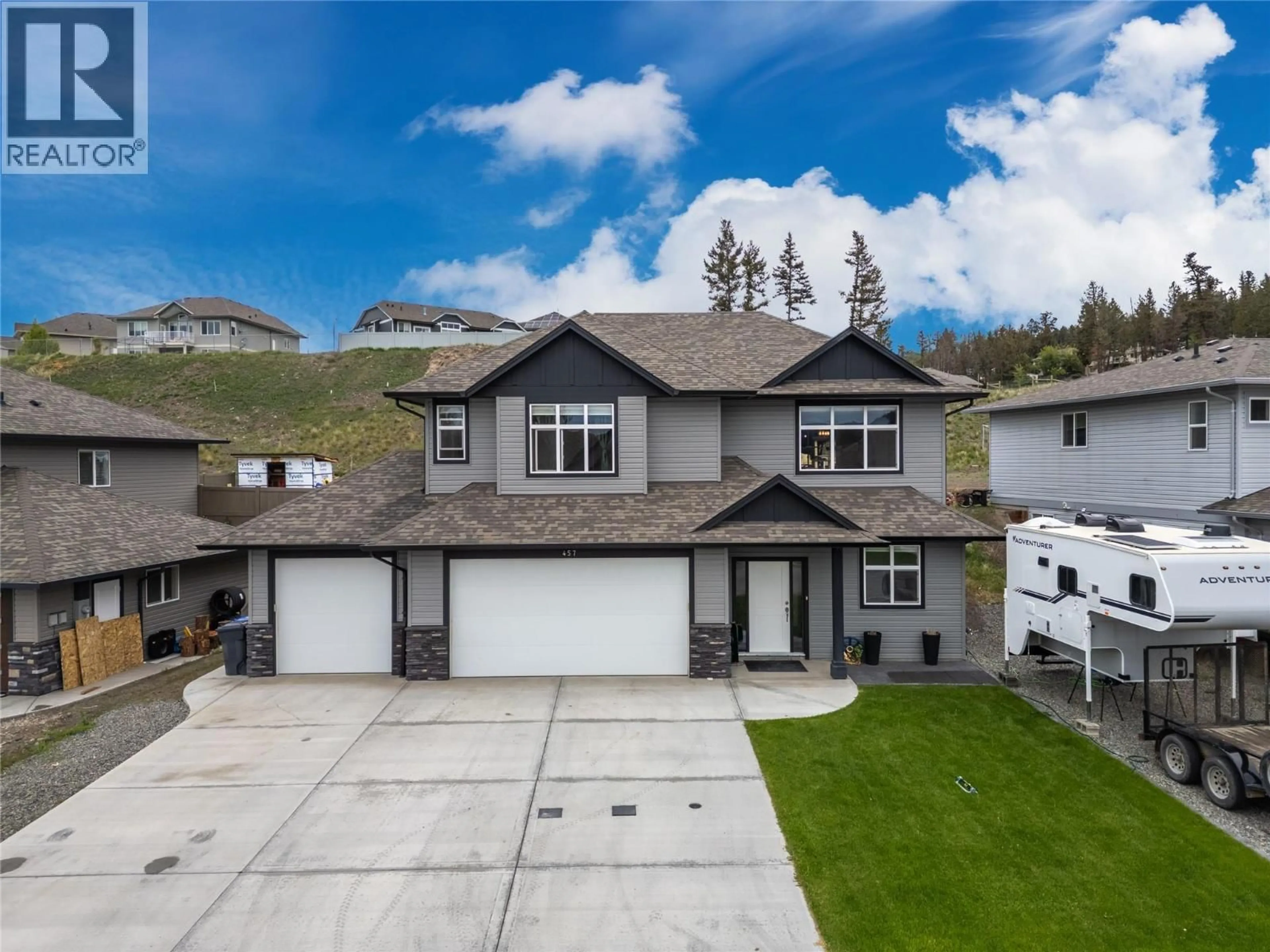A pic from outside/outdoor area/front of a property/back of a property/a pic from drone, mountain view for 457 DALADON DRIVE, Logan Lake British Columbia V0K1M0