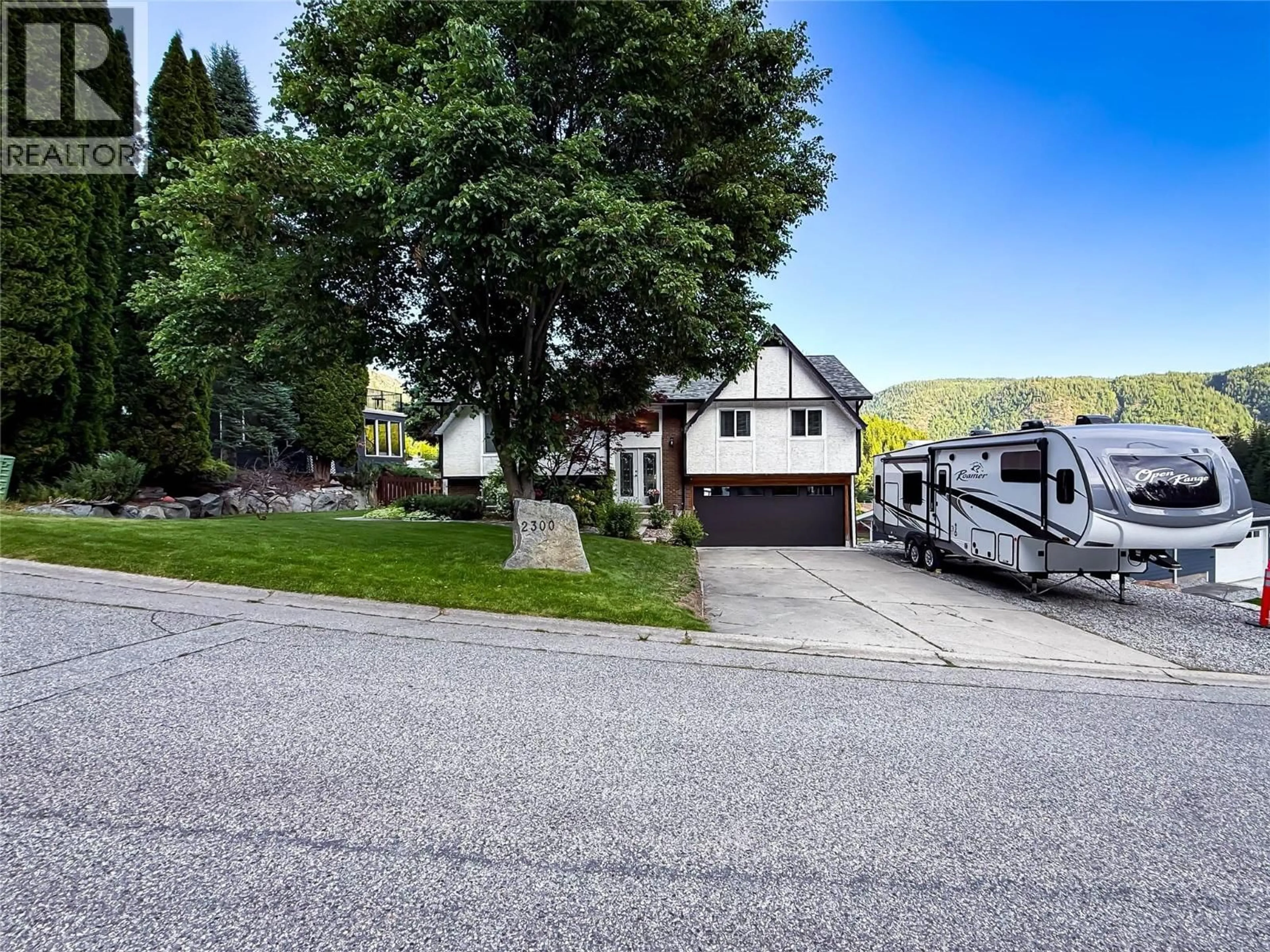 A pic from outside/outdoor area/front of a property/back of a property/a pic from drone, street for 2300 MCBRIDE STREET, Trail British Columbia V1R4N8