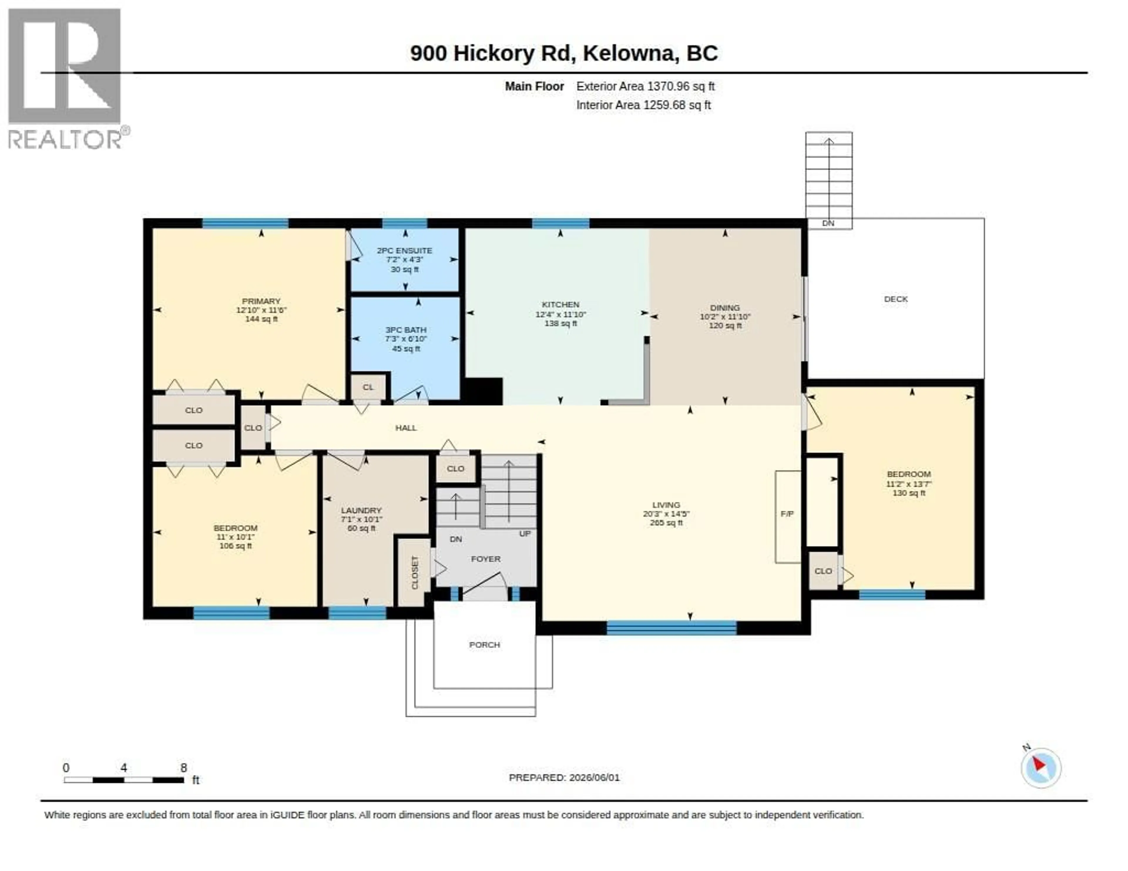 Floor plan for 900 HICKORY ROAD, Kelowna British Columbia V1X4K7