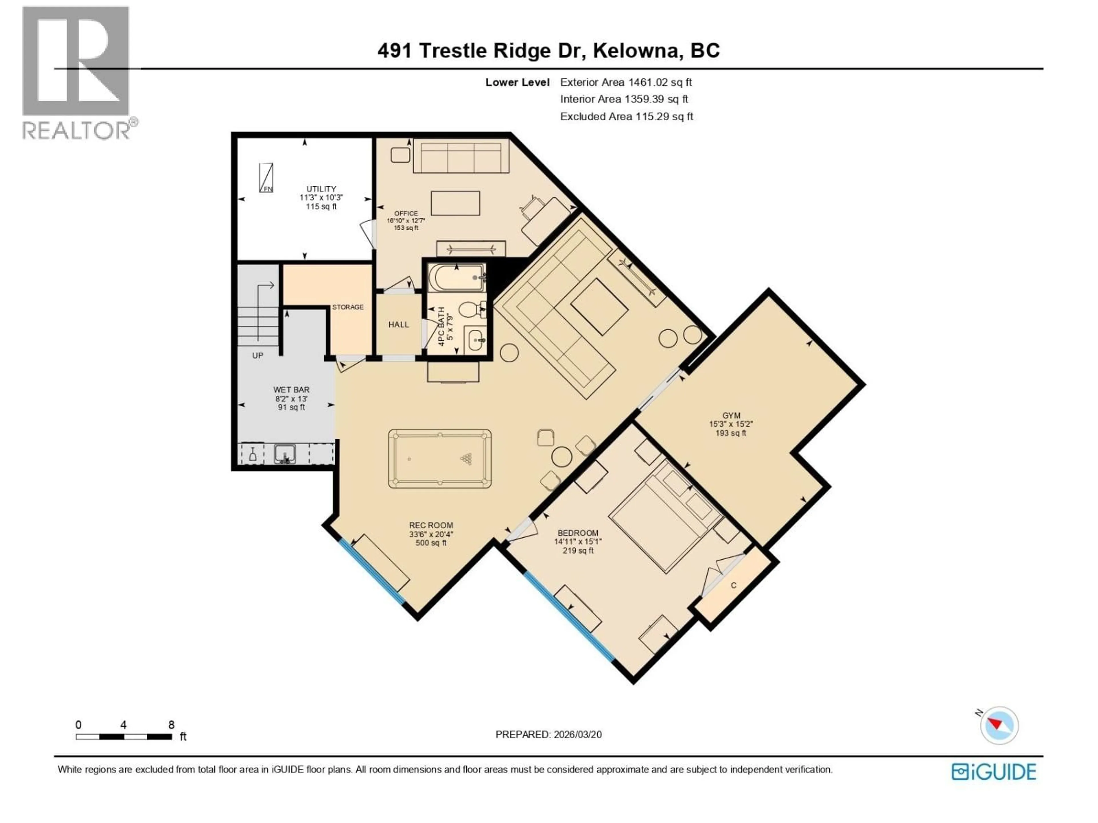 Floor plan for 491 TRESTLE RIDGE DRIVE, Kelowna British Columbia V1W5M3