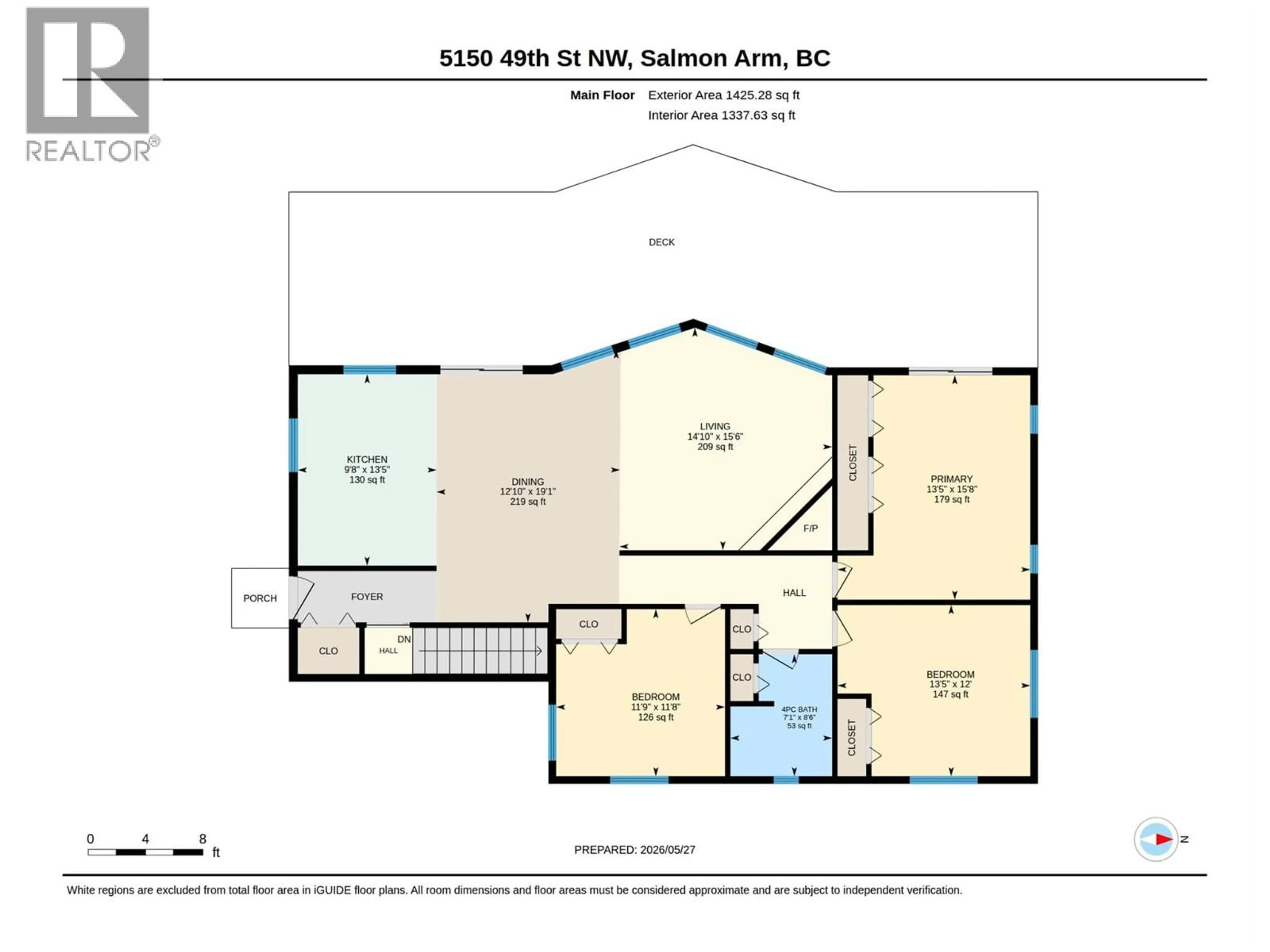 Floor plan for 5150 49 STREET NORTHWEST, Salmon Arm British Columbia V1E3A6