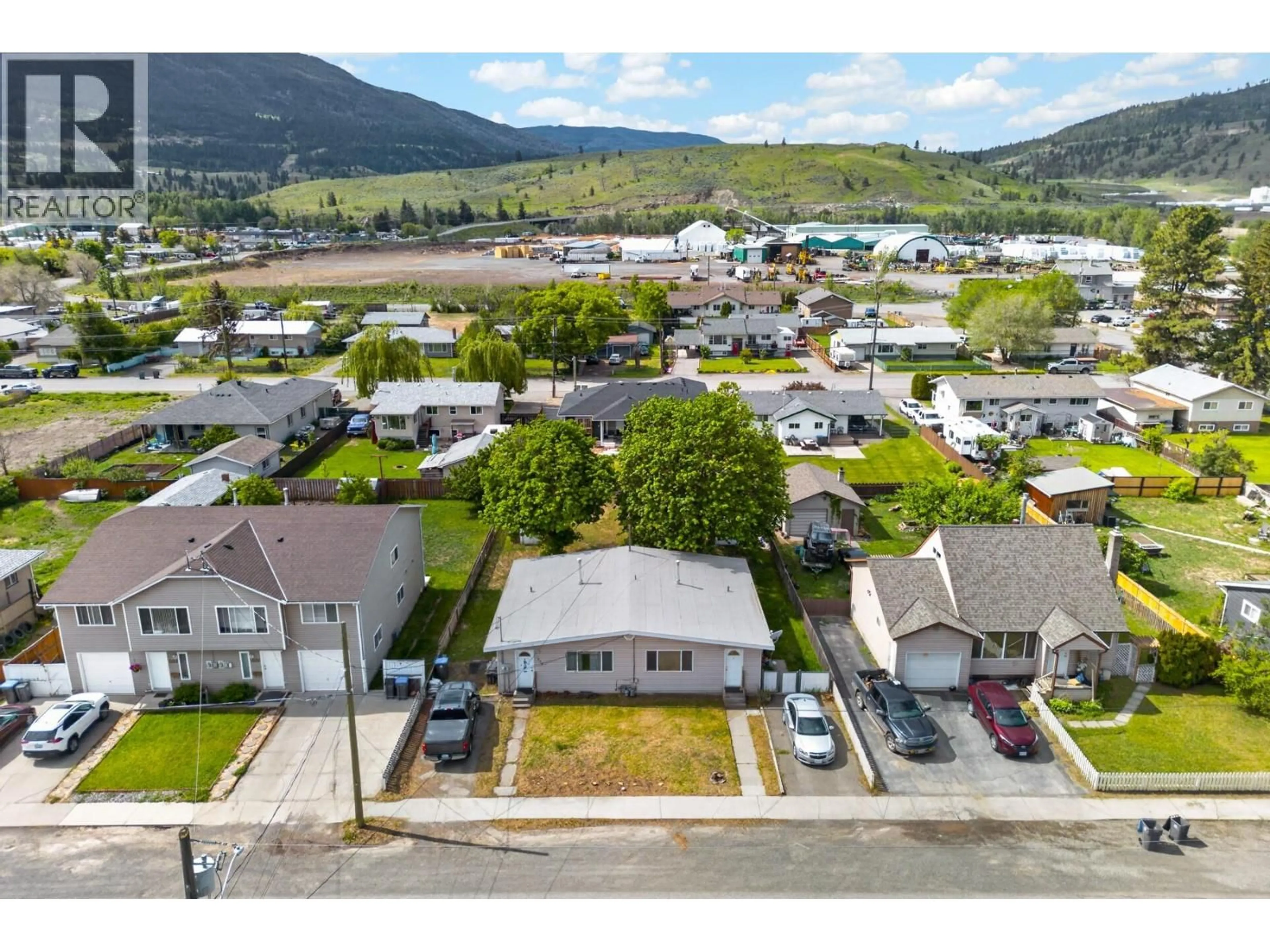A pic from outside/outdoor area/front of a property/back of a property/a pic from drone, mountain view for 2638 CLAPPERTON AVENUE, Merritt British Columbia V1K1B3