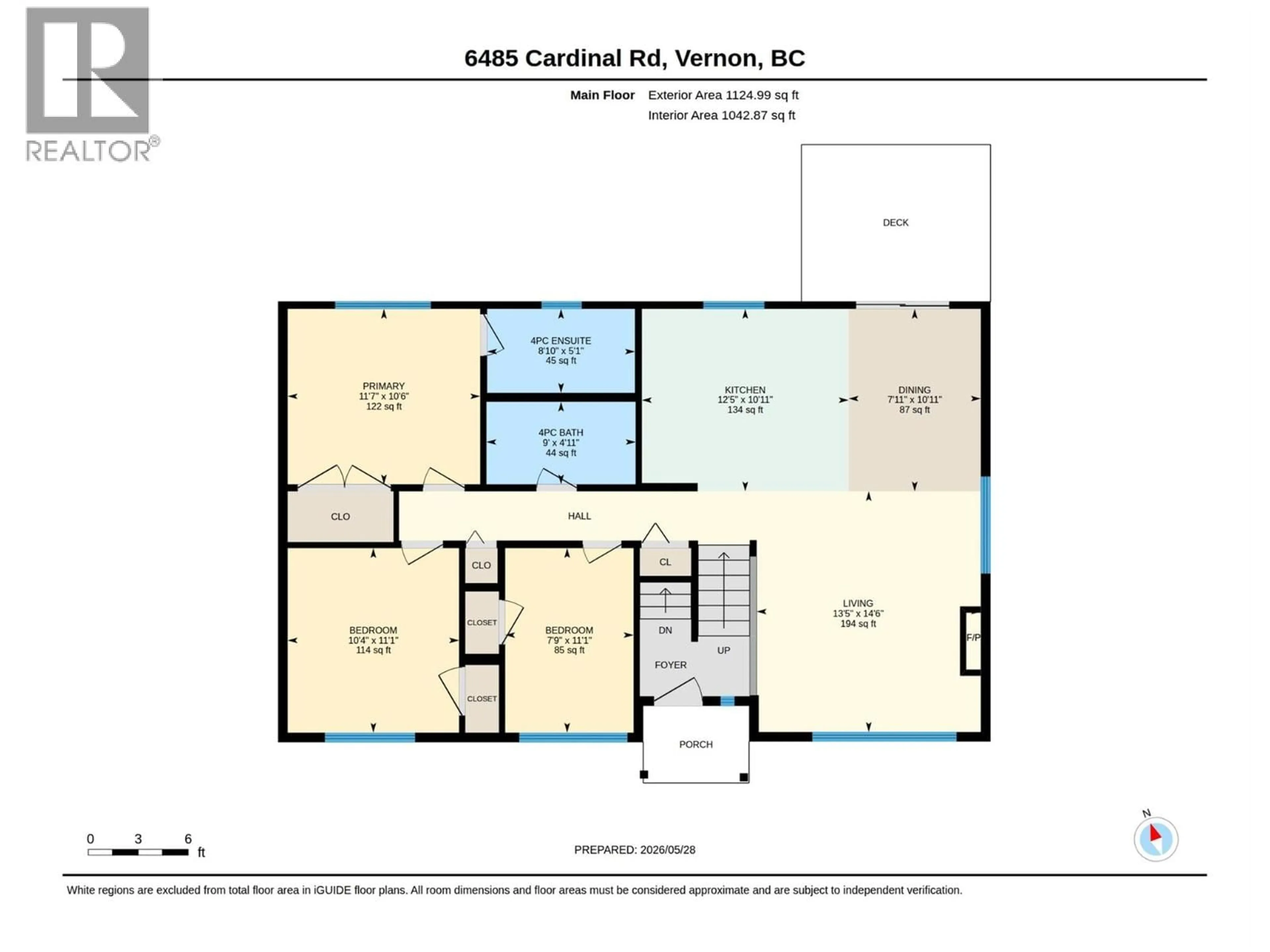 Floor plan for 6485 CARDINAL ROAD, Vernon British Columbia V1H1W3