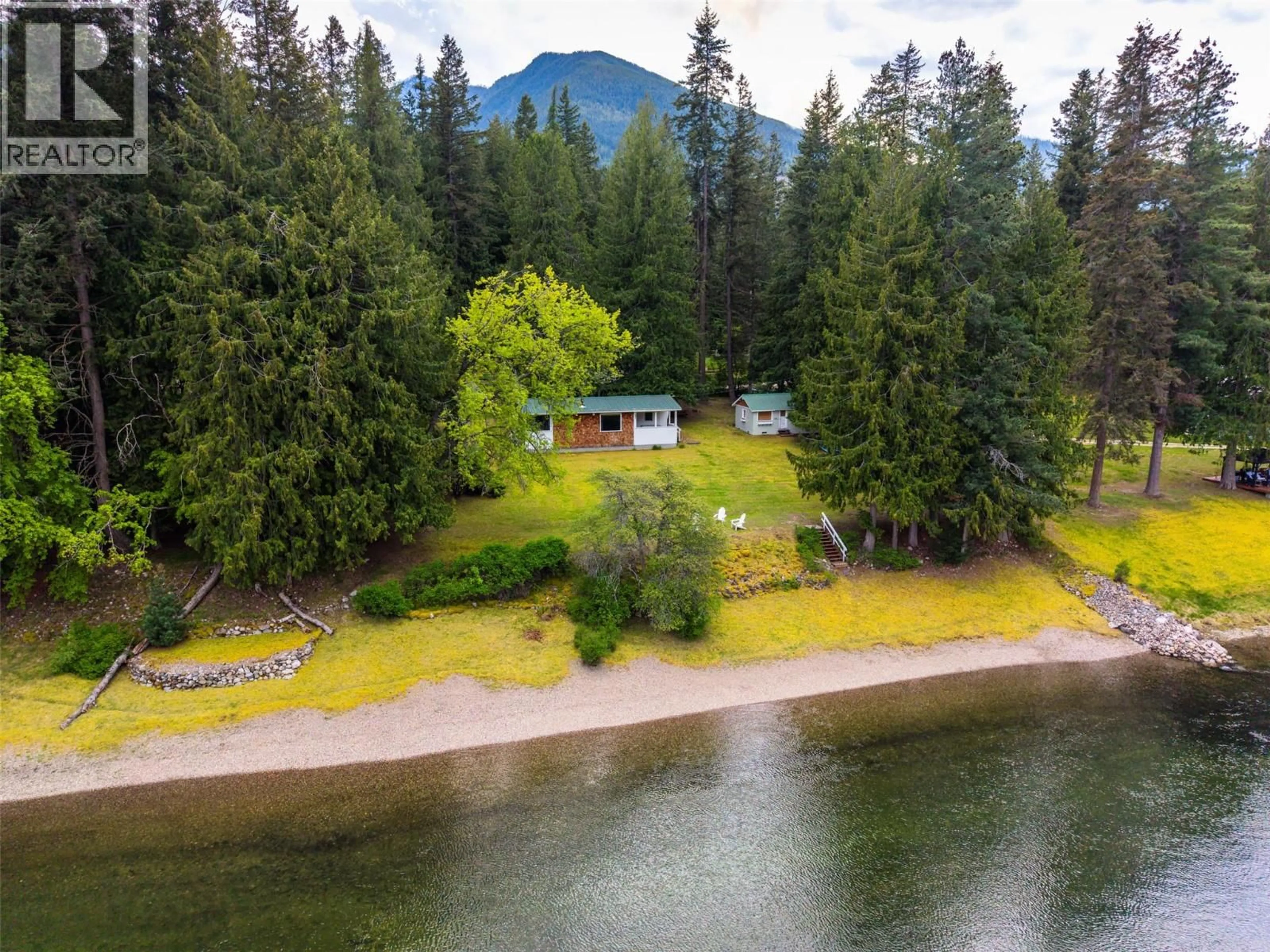 A pic from outside/outdoor area/front of a property/back of a property/a pic from drone, water/lake/river/ocean view for 7397 BAXENDALE ROAD, Procter British Columbia V1L6R5