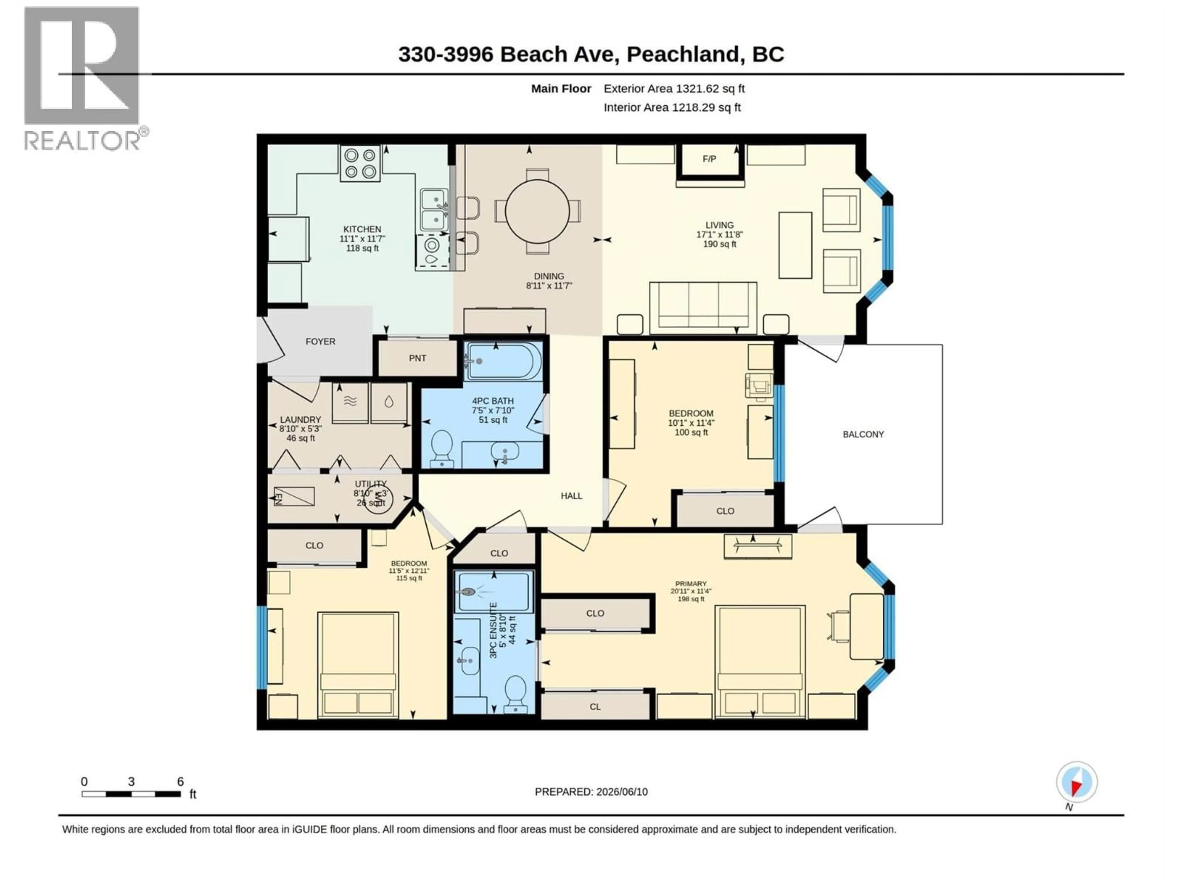 Floor plan for 330 - 3996 BEACH AVENUE, Peachland British Columbia V0H1X5