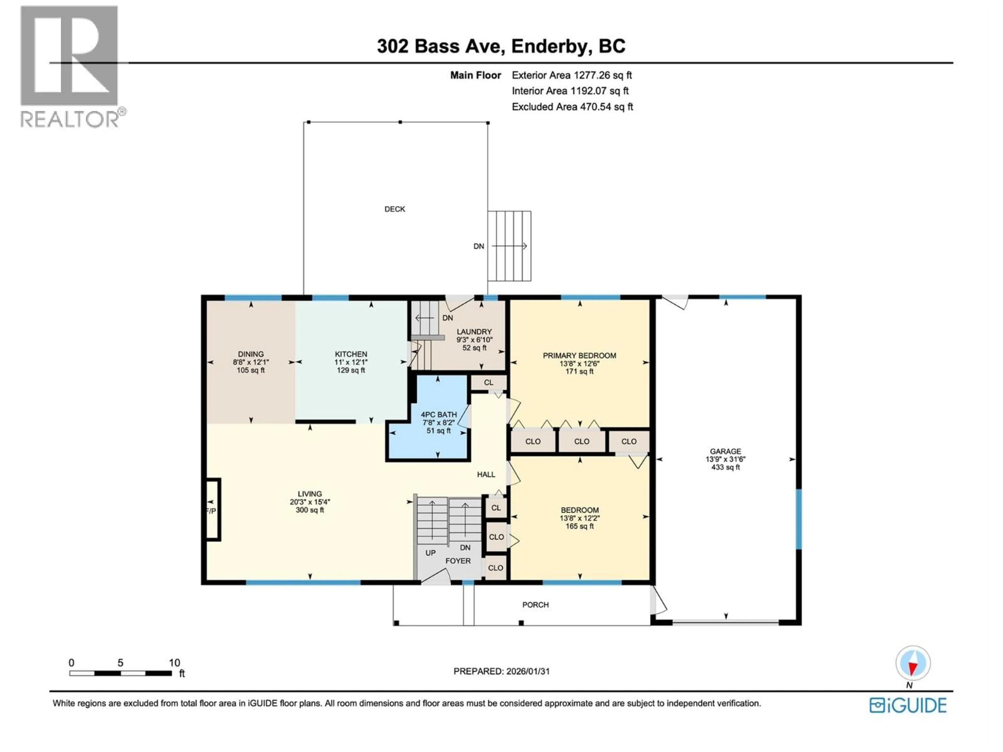 Floor plan for 302 BASS AVENUE, Enderby British Columbia V0E1V2
