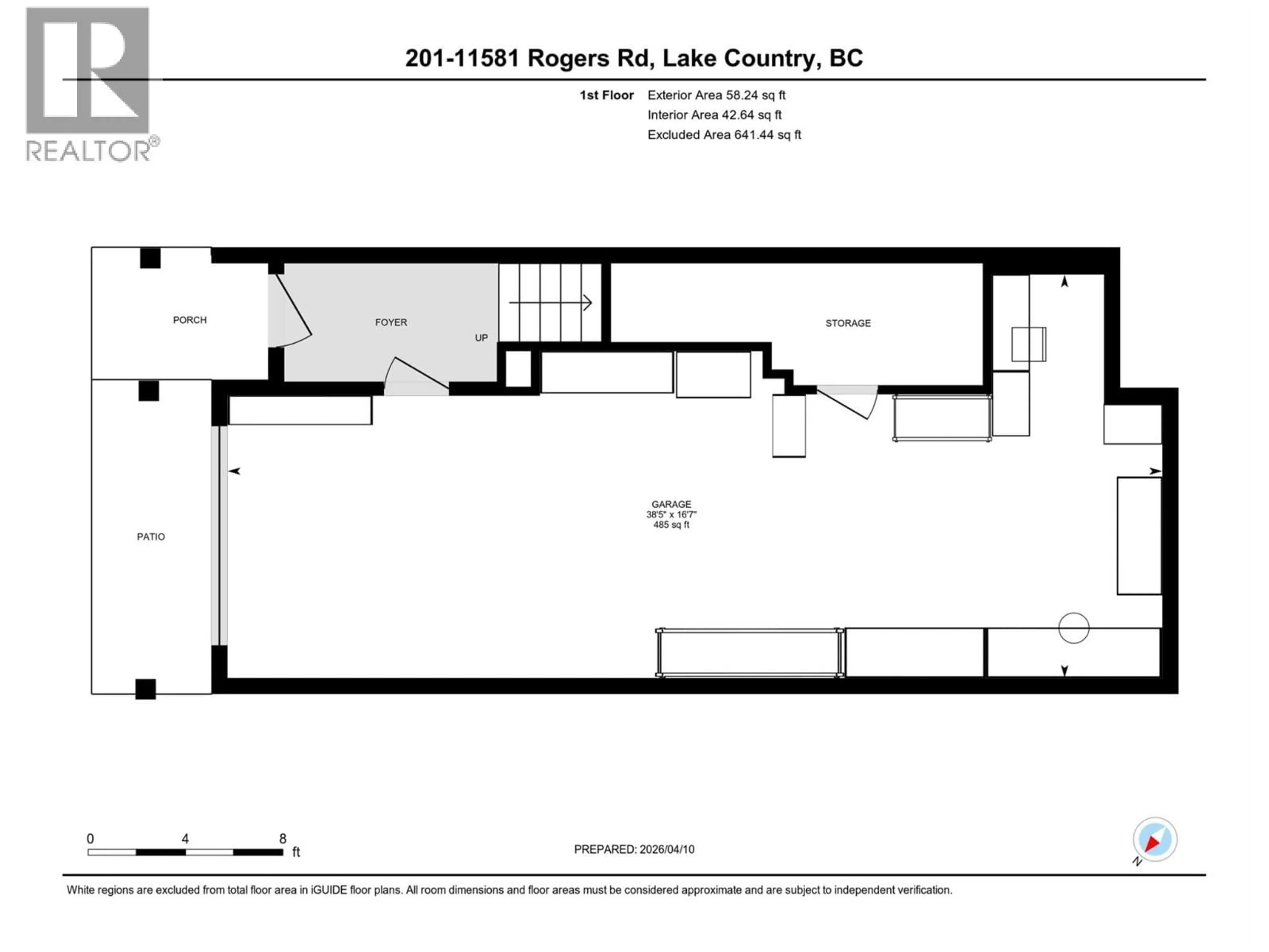 Floor plan for 201 - 11581 ROGERS ROAD, Lake Country British Columbia V4V1X8