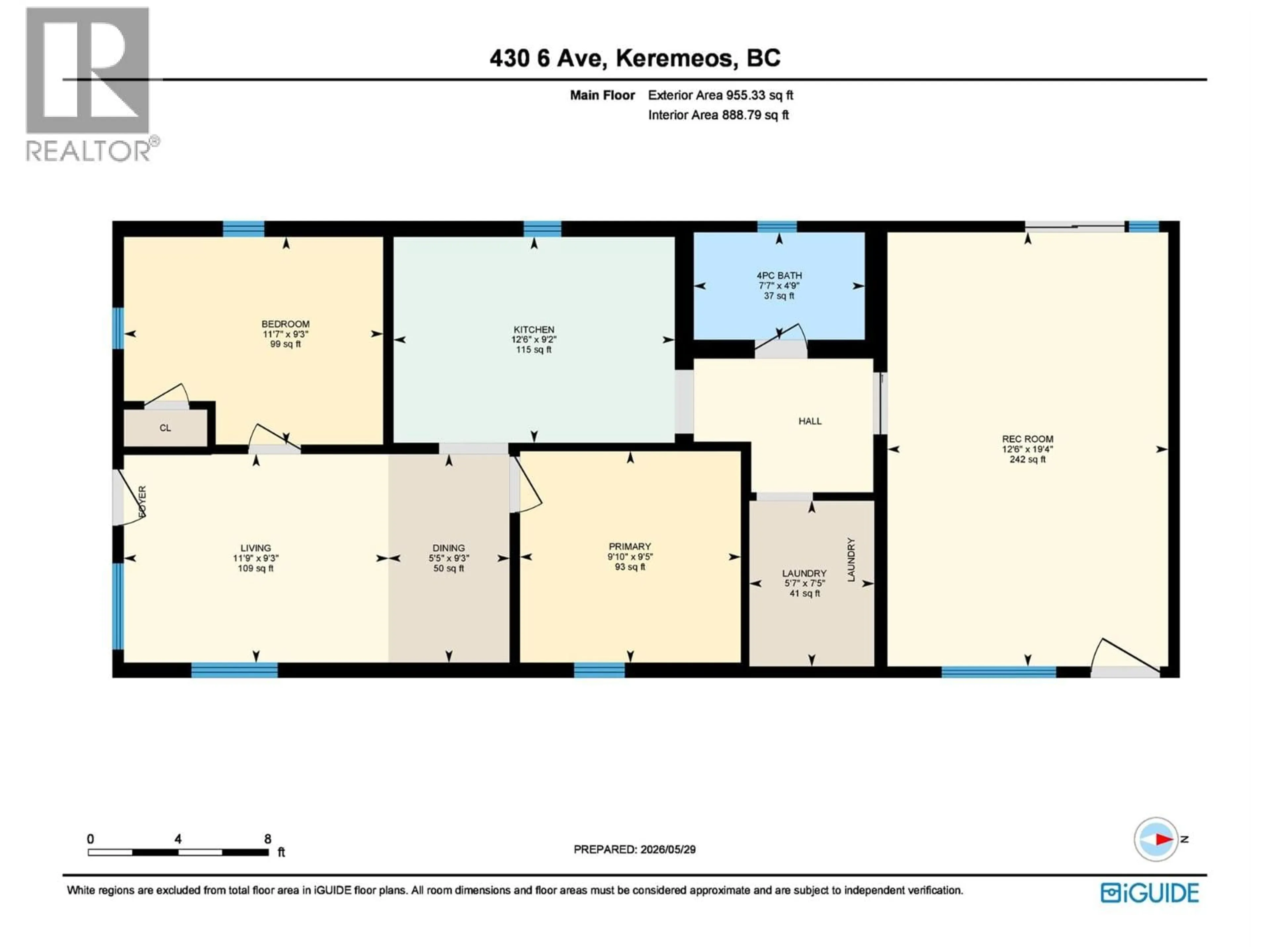 Floor plan for 430 6TH AVENUE, Keremeos British Columbia V0X1N3