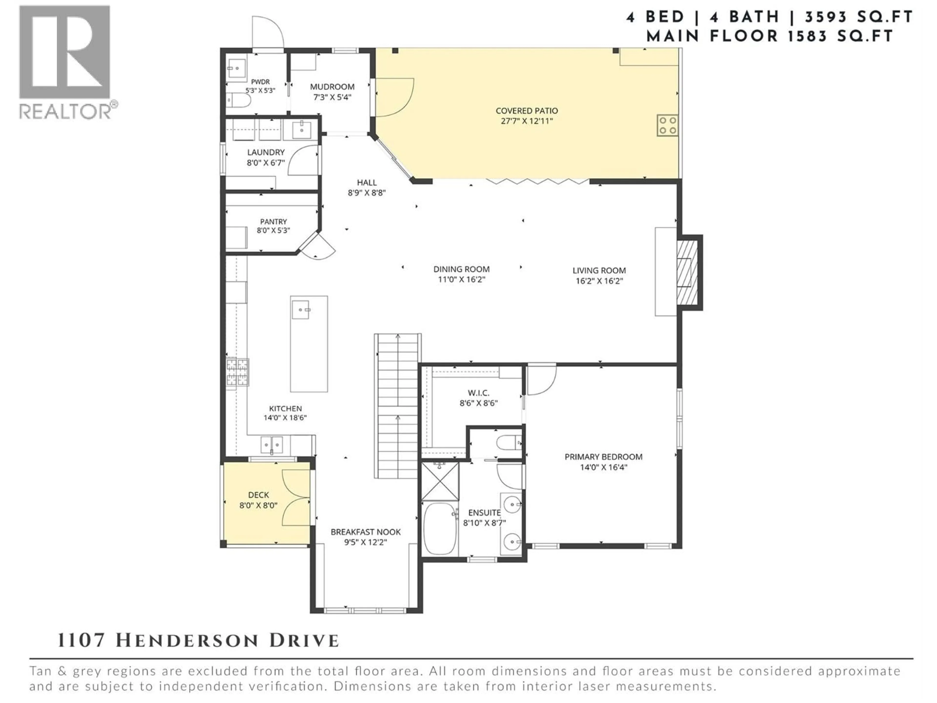 Floor plan for 1107 HENDERSON DRIVE, Kelowna British Columbia V1P1L8
