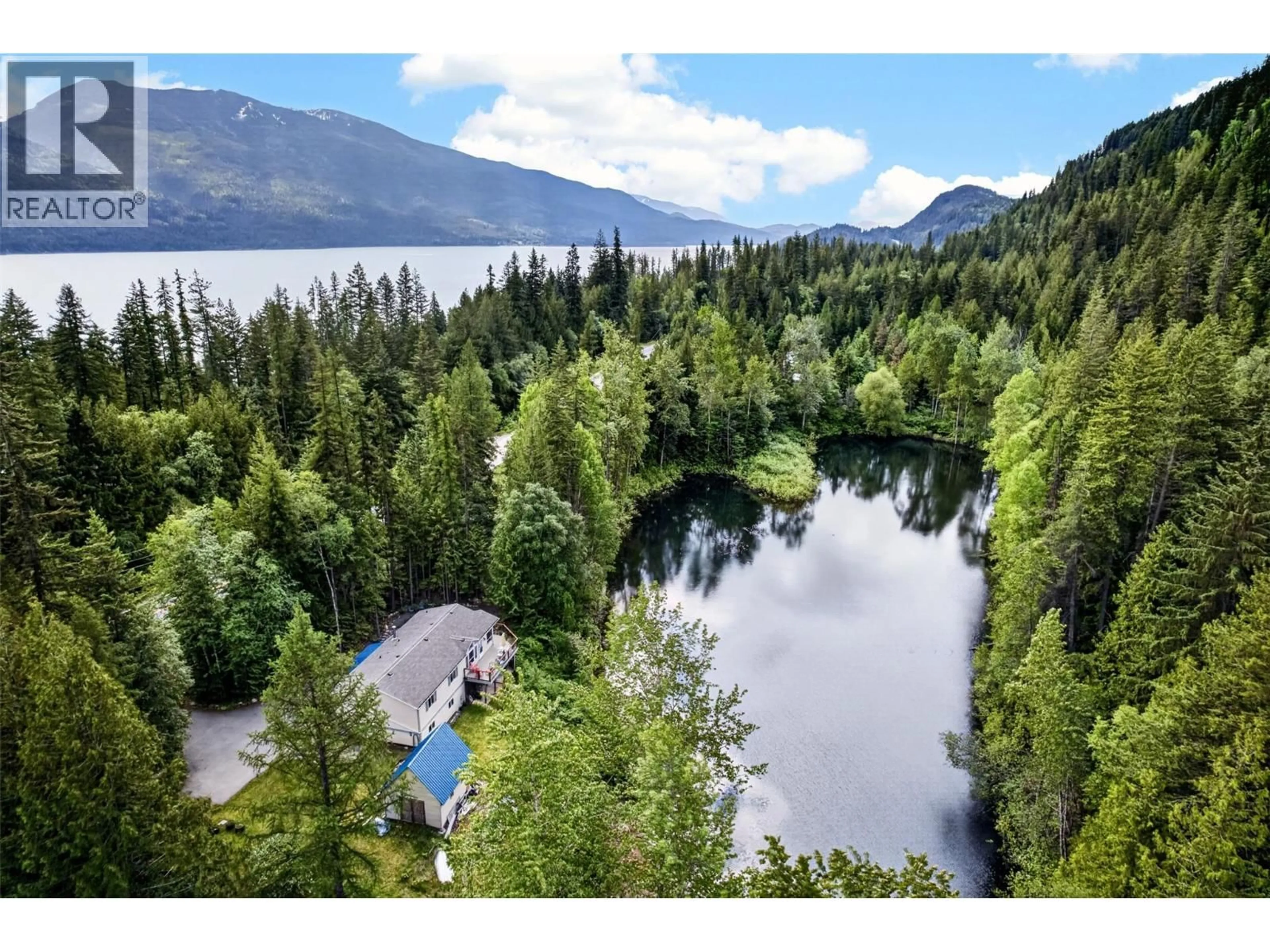 A pic from outside/outdoor area/front of a property/back of a property/a pic from drone, water/lake/river/ocean view for 4761 HIGHWAY 31 OTHER, Fletcher Creek British Columbia V0G1M0