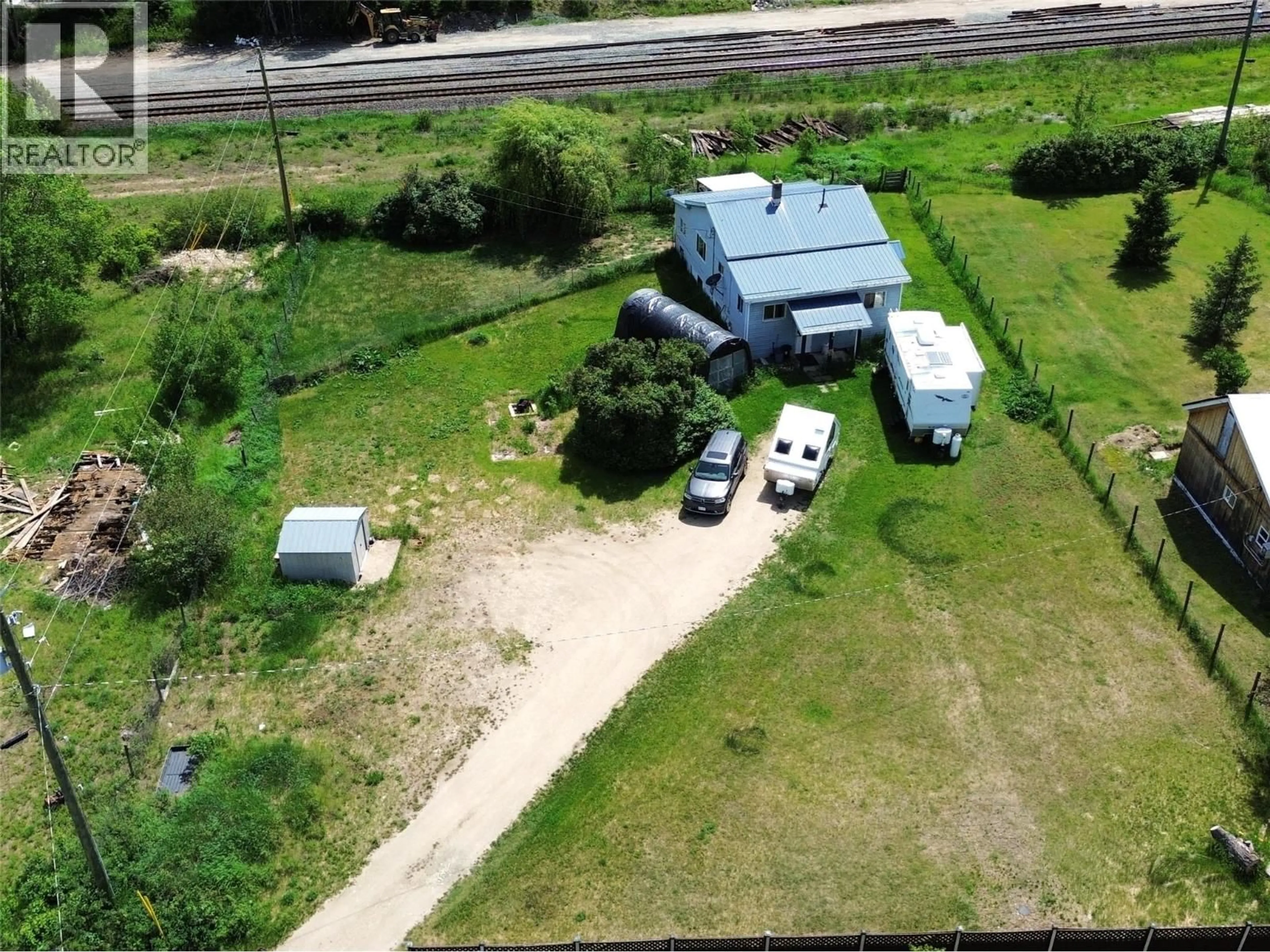 A pic from outside/outdoor area/front of a property/back of a property/a pic from drone, street for 169 WOOD ROAD, Vavenby British Columbia V0E3A0
