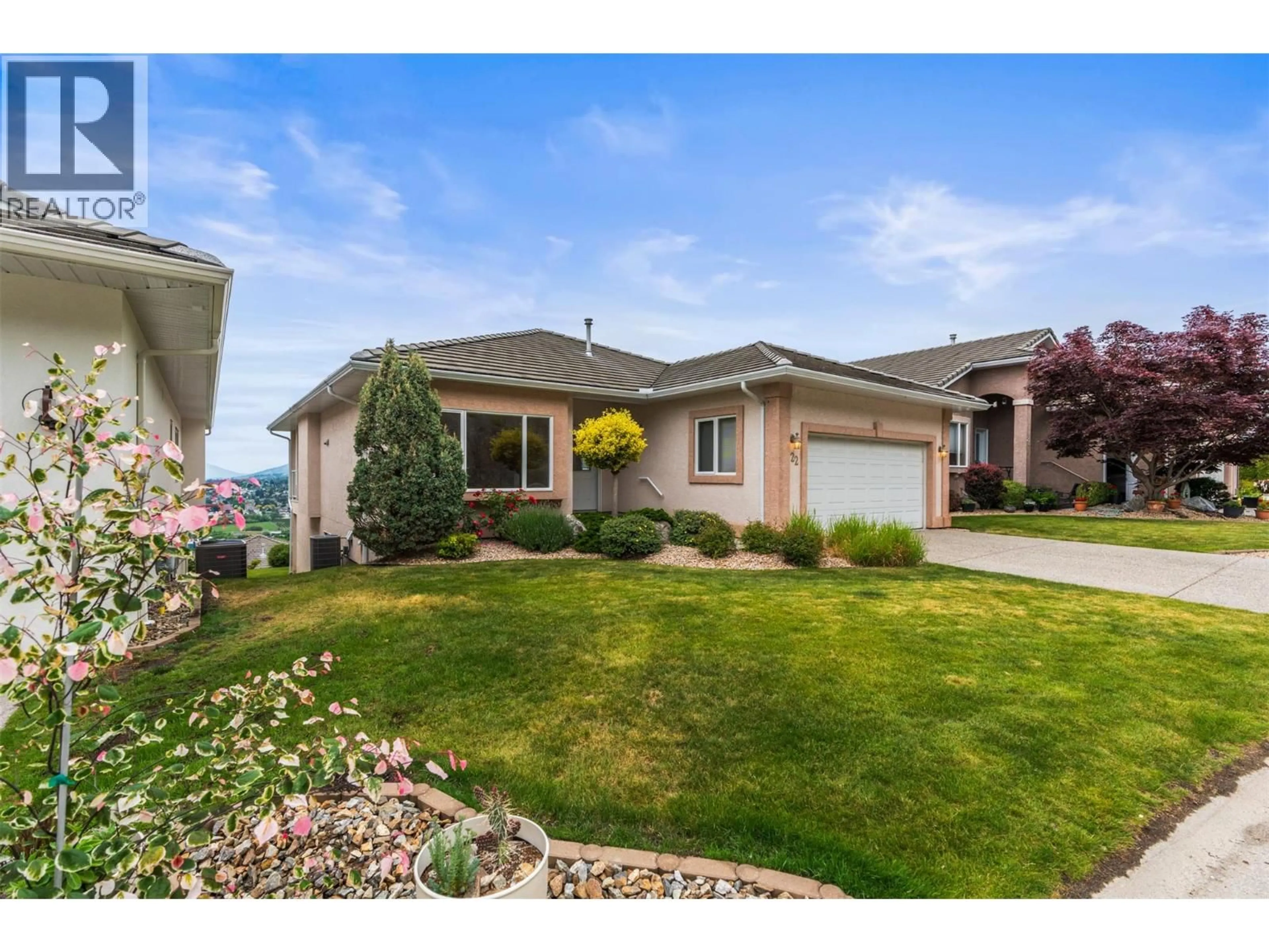 Home with vinyl exterior material, street for 22 QUAIL VISTA PLACE, Vernon British Columbia V1B3X9