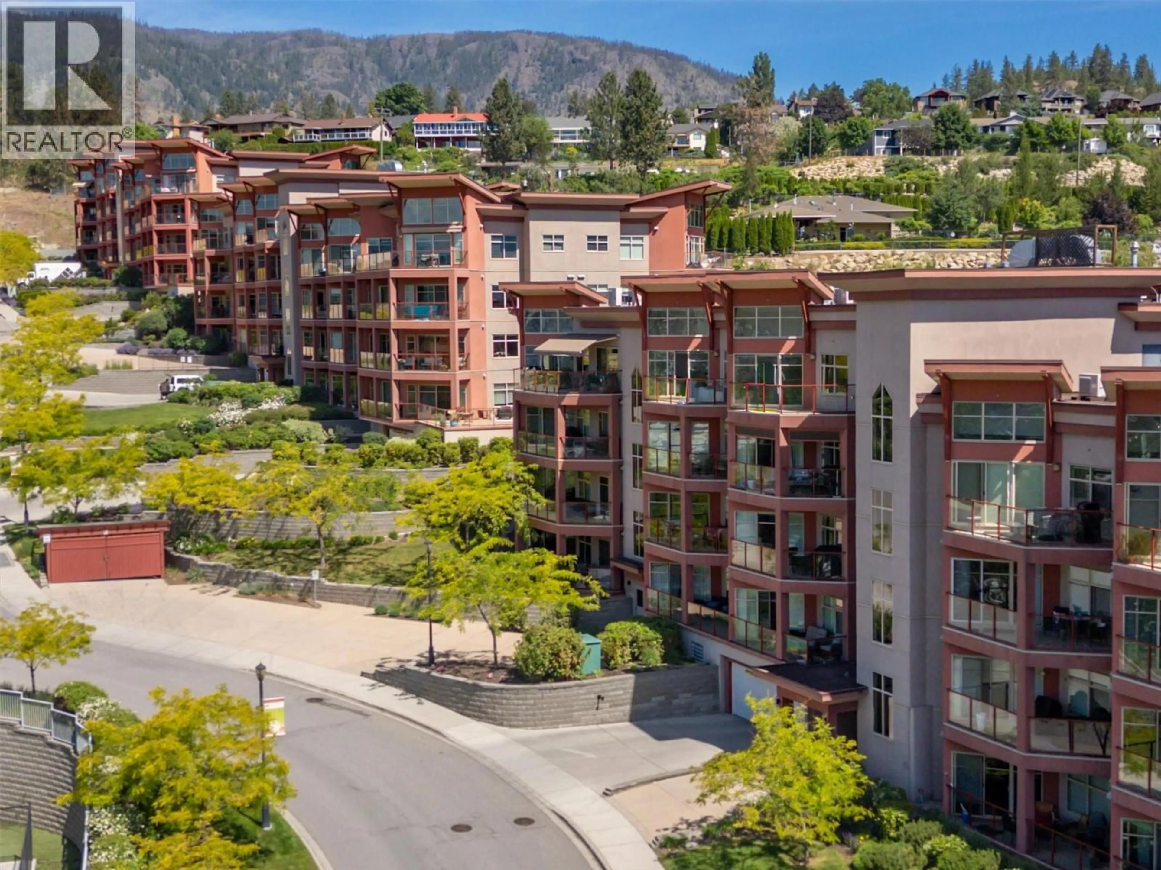 A pic from outside/outdoor area/front of a property/back of a property/a pic from drone, city buildings view from balcony for 512 - 3205 SKYVIEW LANE, West Kelowna British Columbia V4T3J3