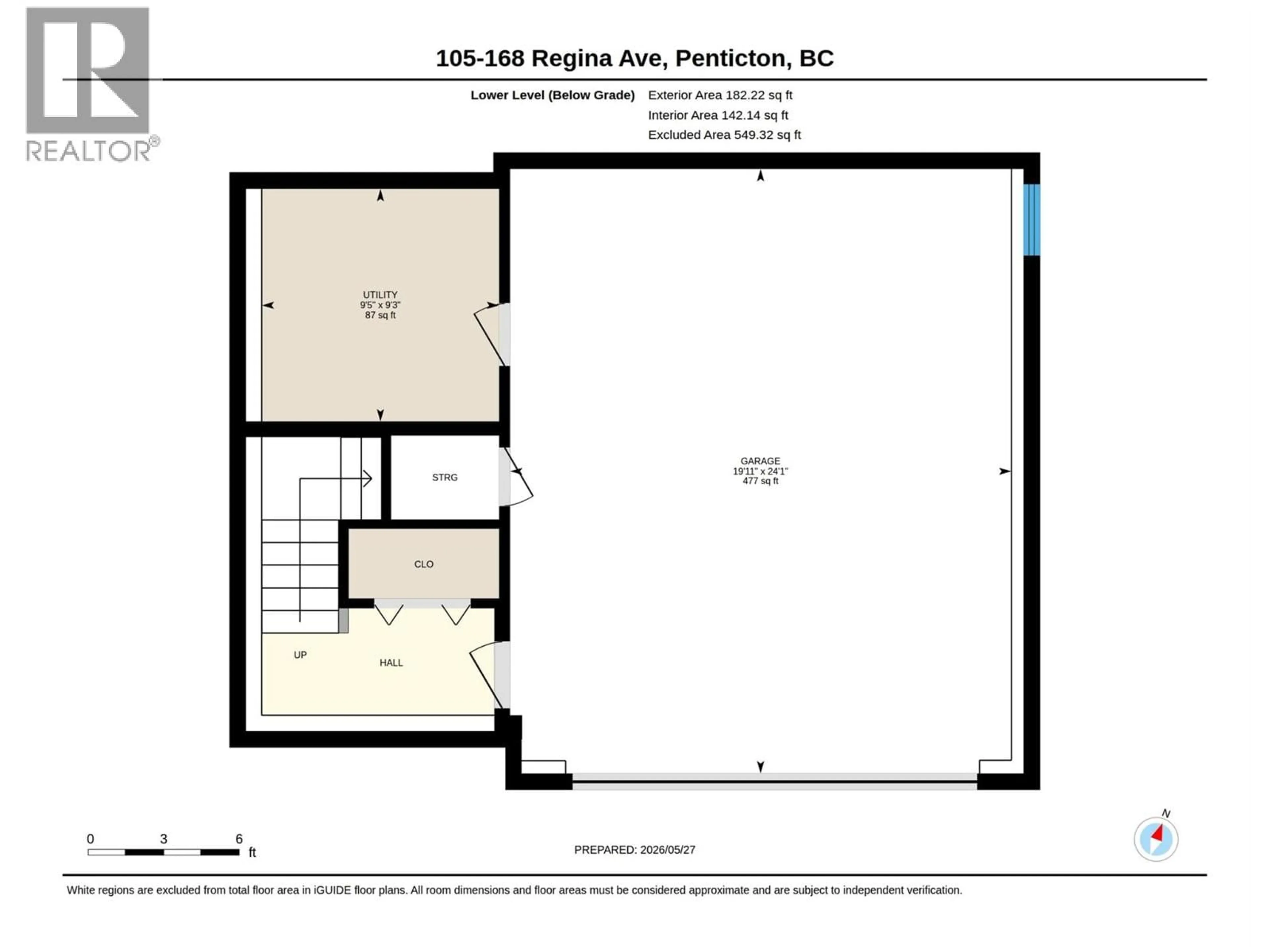 Floor plan for 105 - 168 REGINA AVENUE, Penticton British Columbia V2A2K8