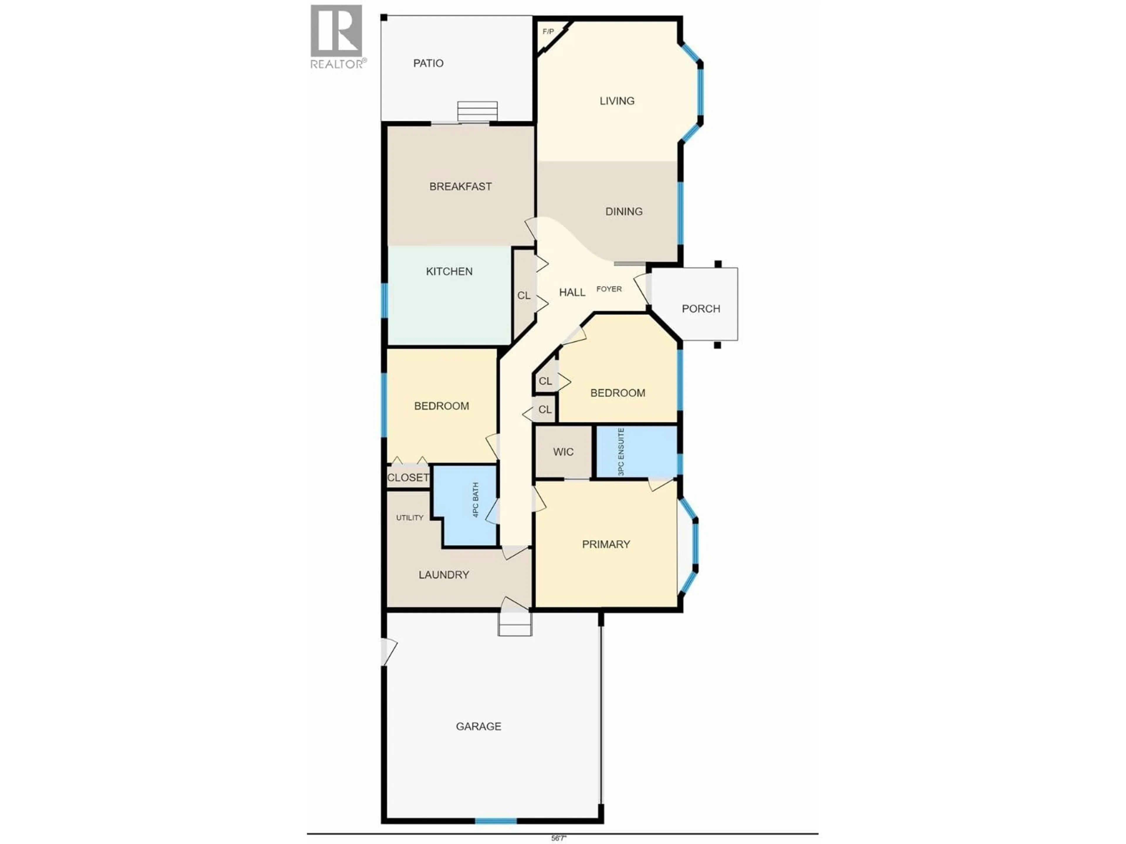 Floor plan for 578 - 1255 RAYMER AVENUE, Kelowna British Columbia V1W3S3
