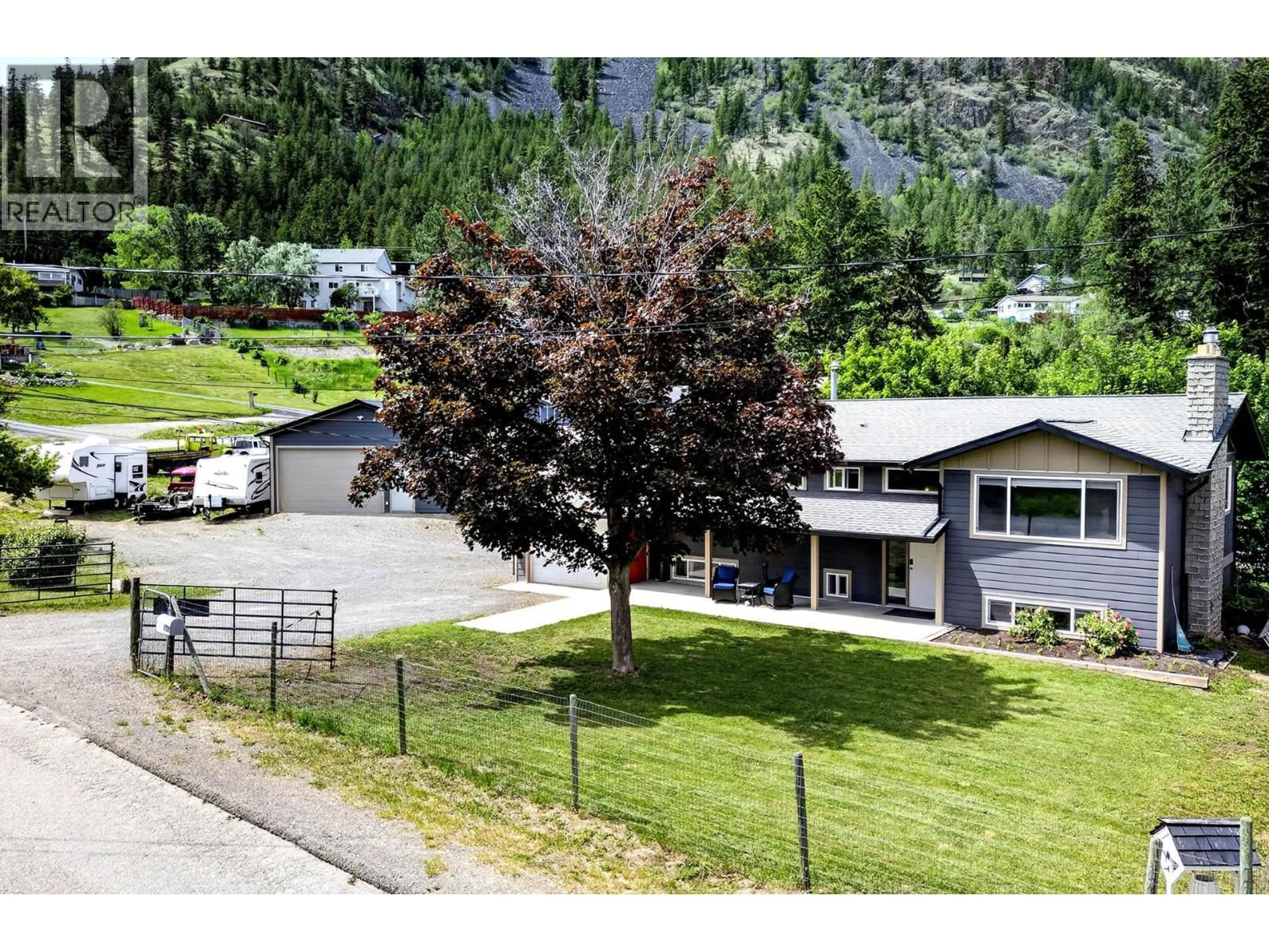 A pic from outside/outdoor area/front of a property/back of a property/a pic from drone, mountain view for 1399 LAMAR DRIVE, Kamloops British Columbia V2C5C5
