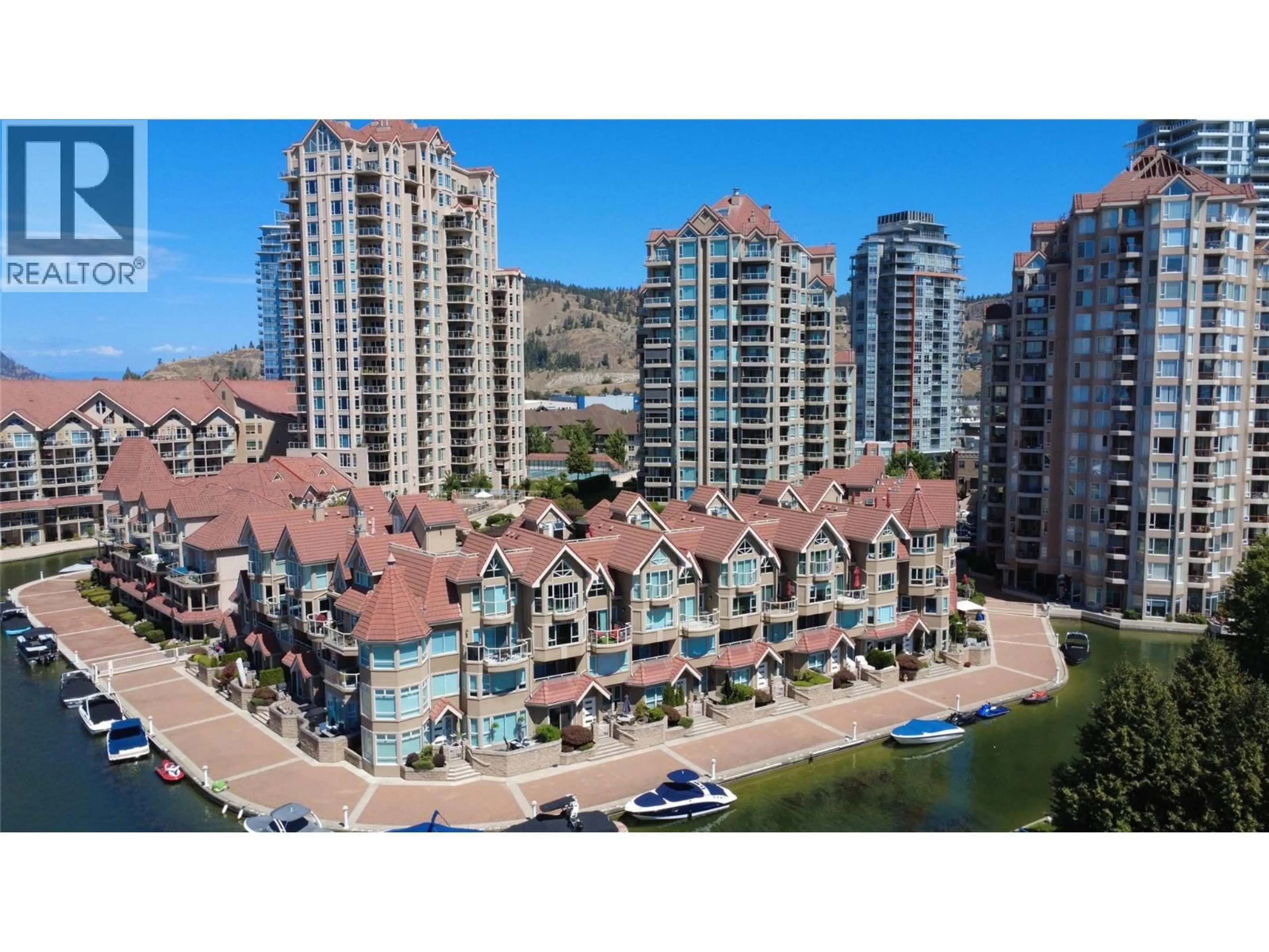 A pic from outside/outdoor area/front of a property/back of a property/a pic from drone, city buildings view from balcony for 1002 - 1152 SUNSET DRIVE, Kelowna British Columbia V1Y9R7