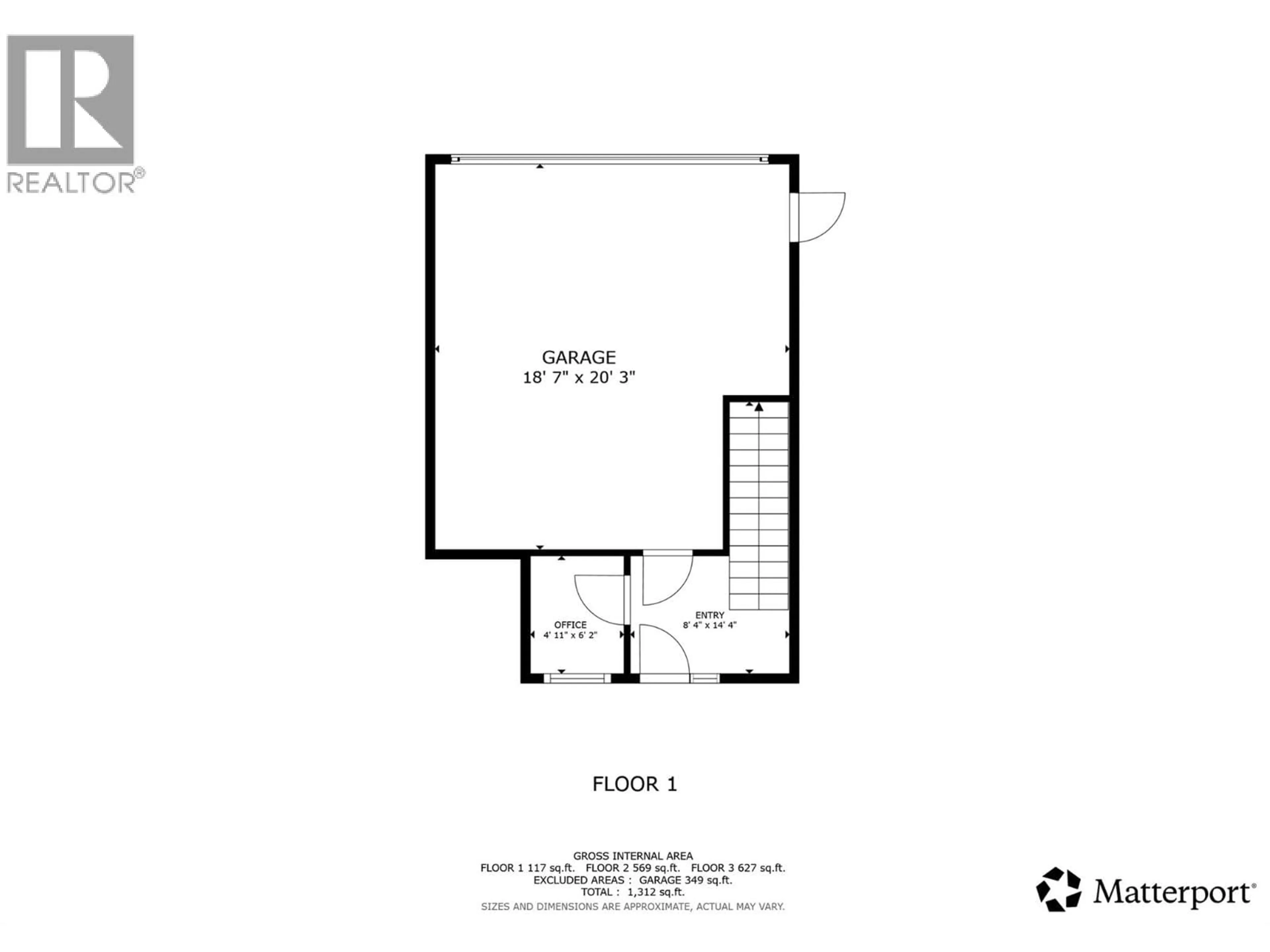 Floor plan for 1 - 3602 PLEASANT VALLEY ROAD, Vernon British Columbia V1T4L6