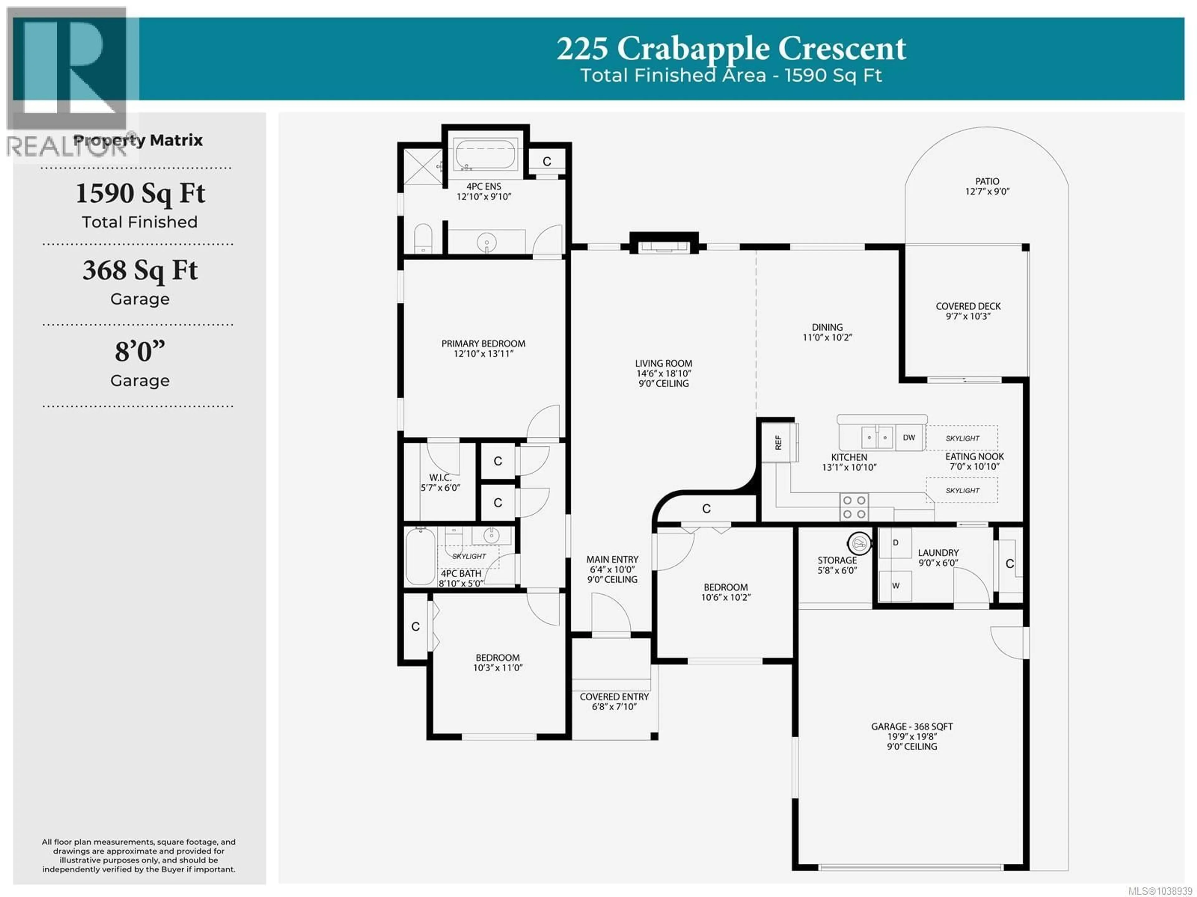 Floor plan for 225 CRABAPPLE CRESCENT, Parksville British Columbia V9P2P7