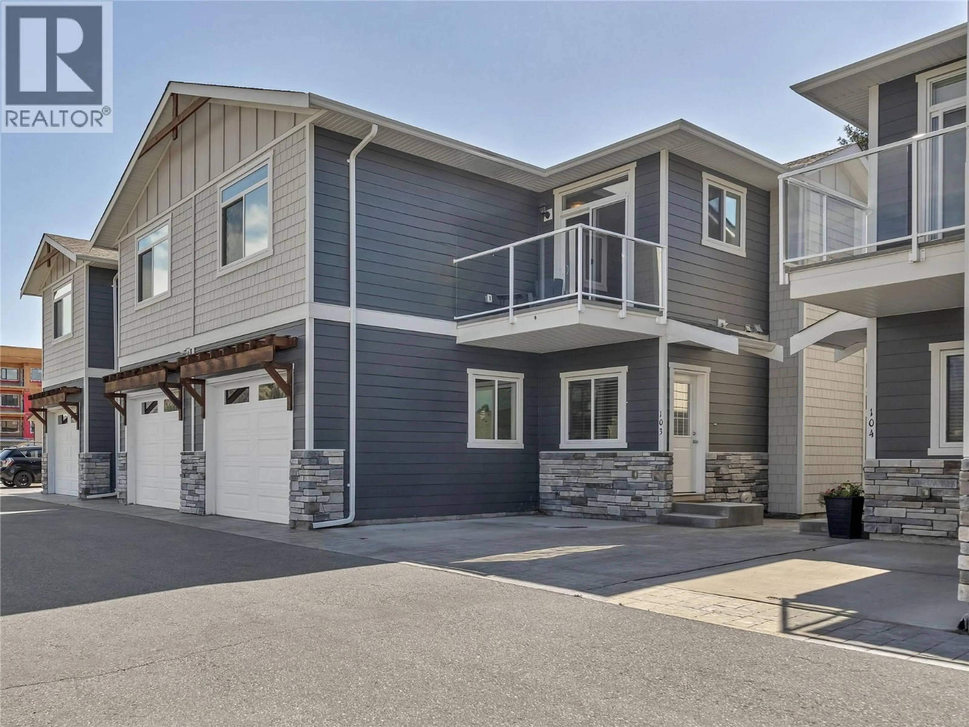 Home with vinyl exterior material, street for 103 - 10511 QUINPOOL ROAD, Summerland British Columbia V0H1Z0