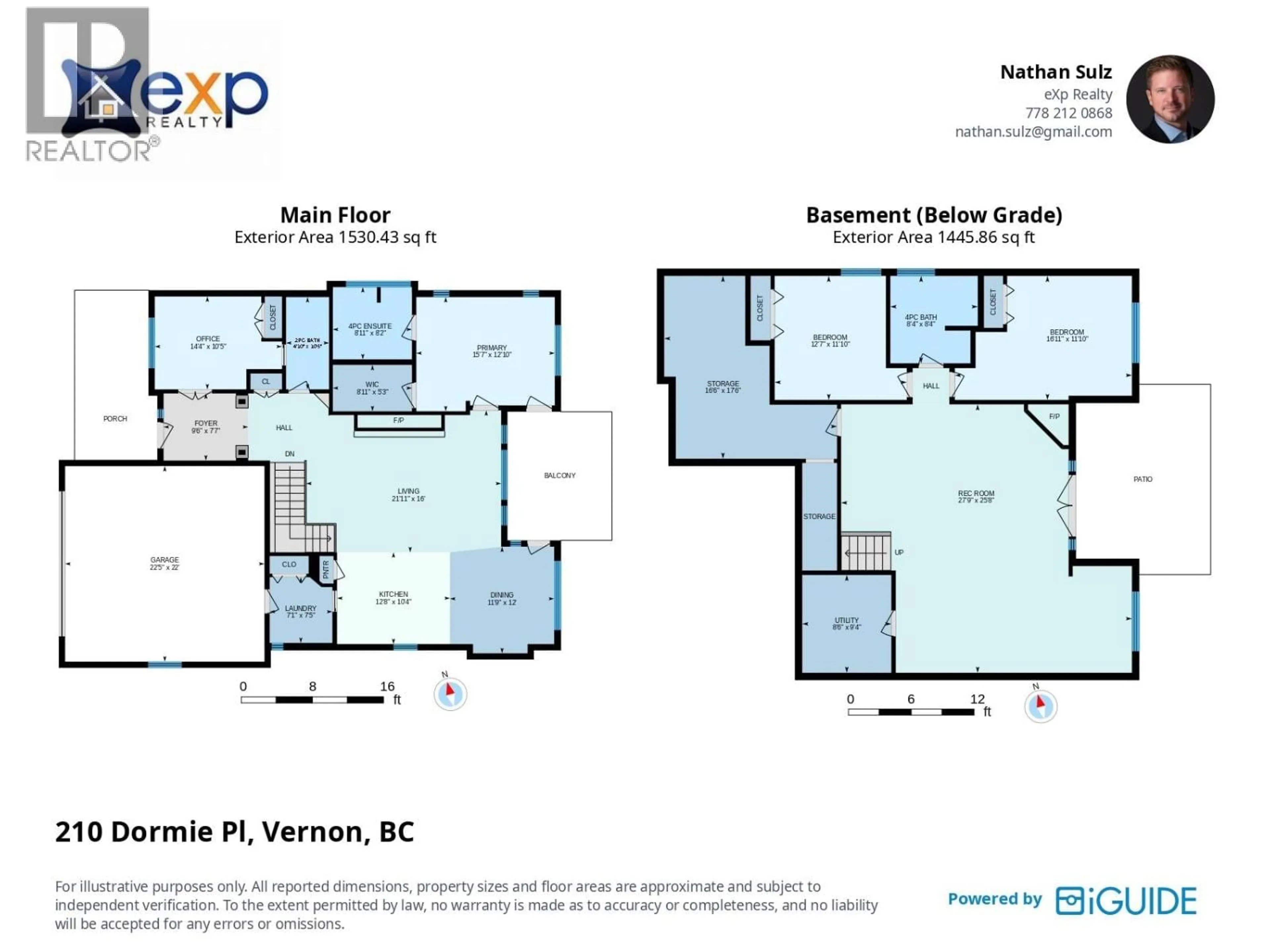 Floor plan for 210 DORMIE PLACE, Vernon British Columbia V1H1Y5